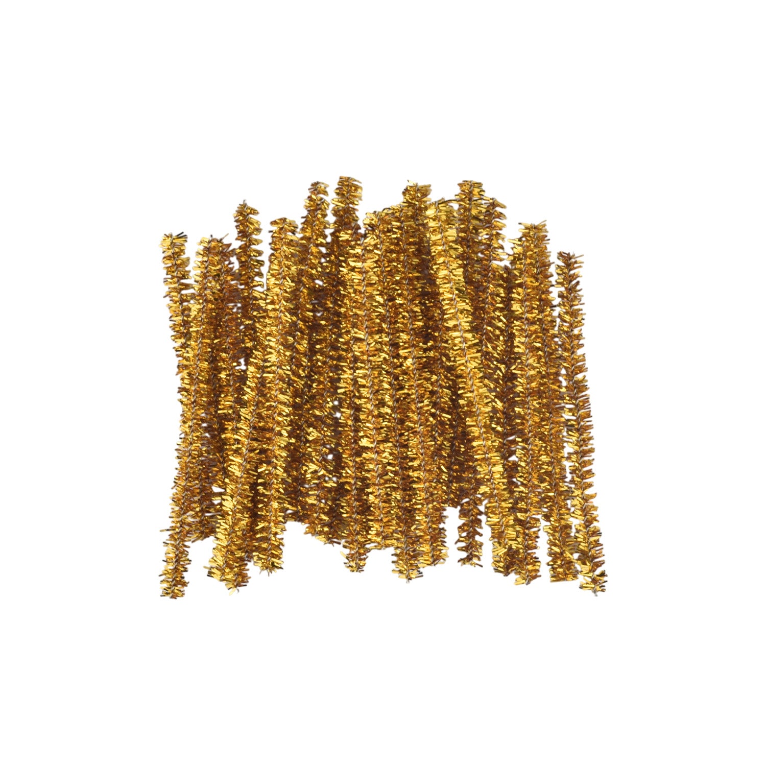 Golden Tinsel Stems – 4 Inch Craft Sticks (Pack of 24)