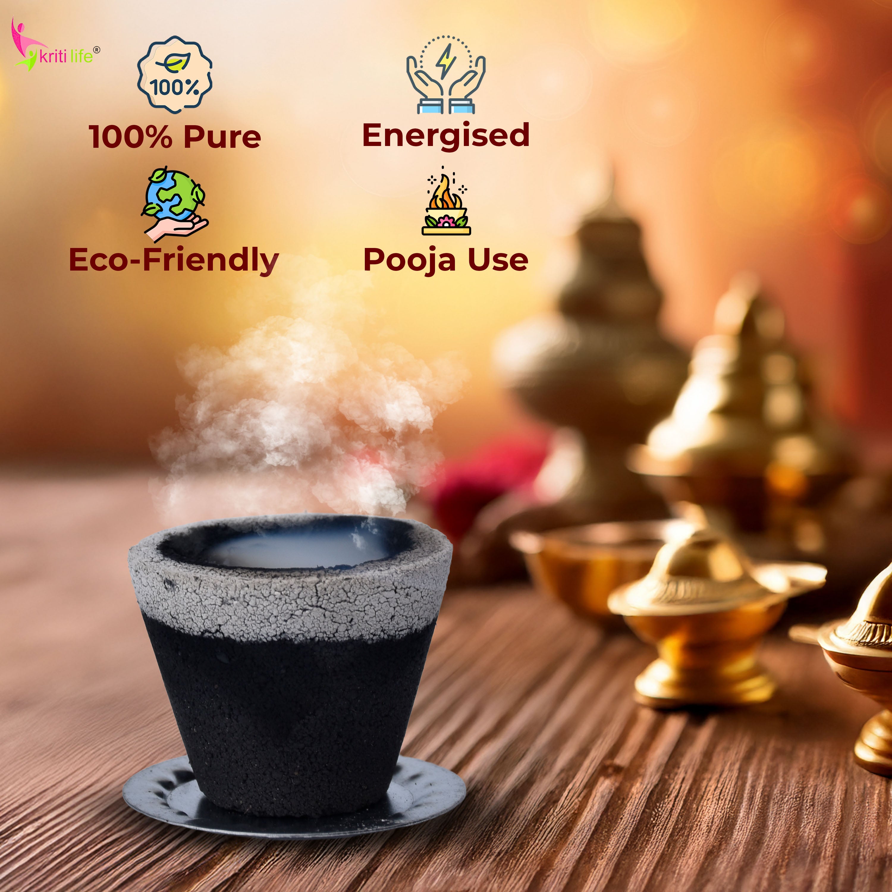 Shop Real Sambrani Cones – Natural Incense for Puja &amp; Meditation Pack Of Contains 60pcs