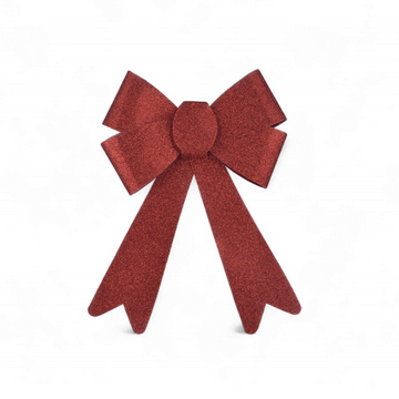 Red Glitter Christmas Bow 17 Cm