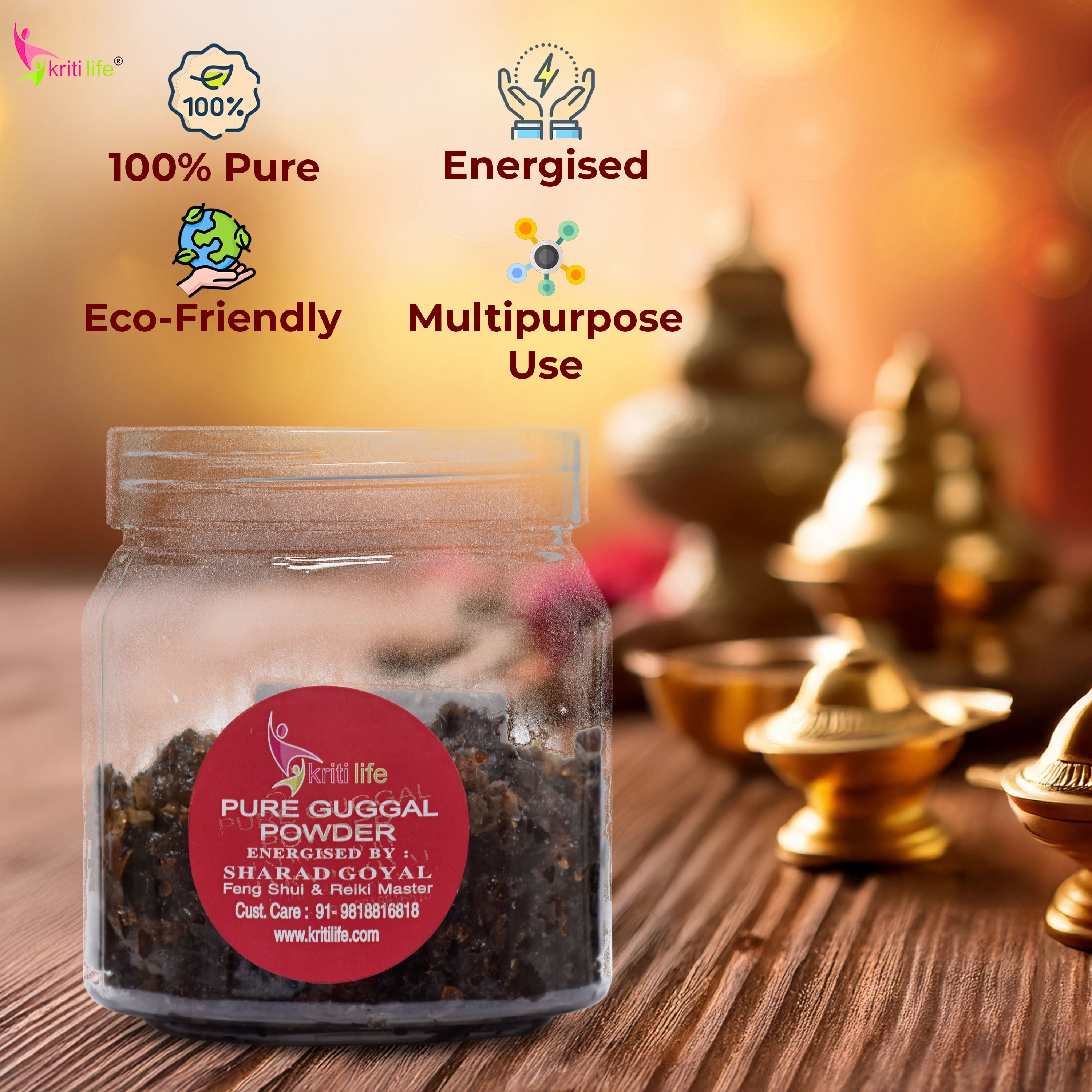 Pure Guggul Powder 250gm - 100% Pure &amp; Natural for Puja, Yajna &amp; Homam