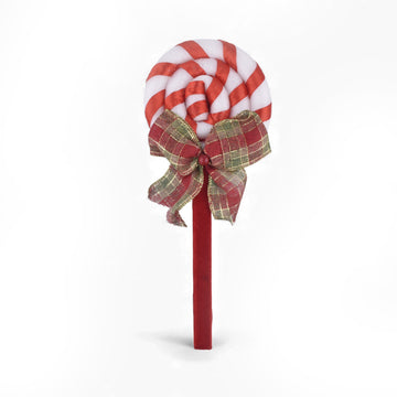 Candy Swirl Christmas Tree Hanging Ornament – Decorative Lollipop Stick (38 cm)