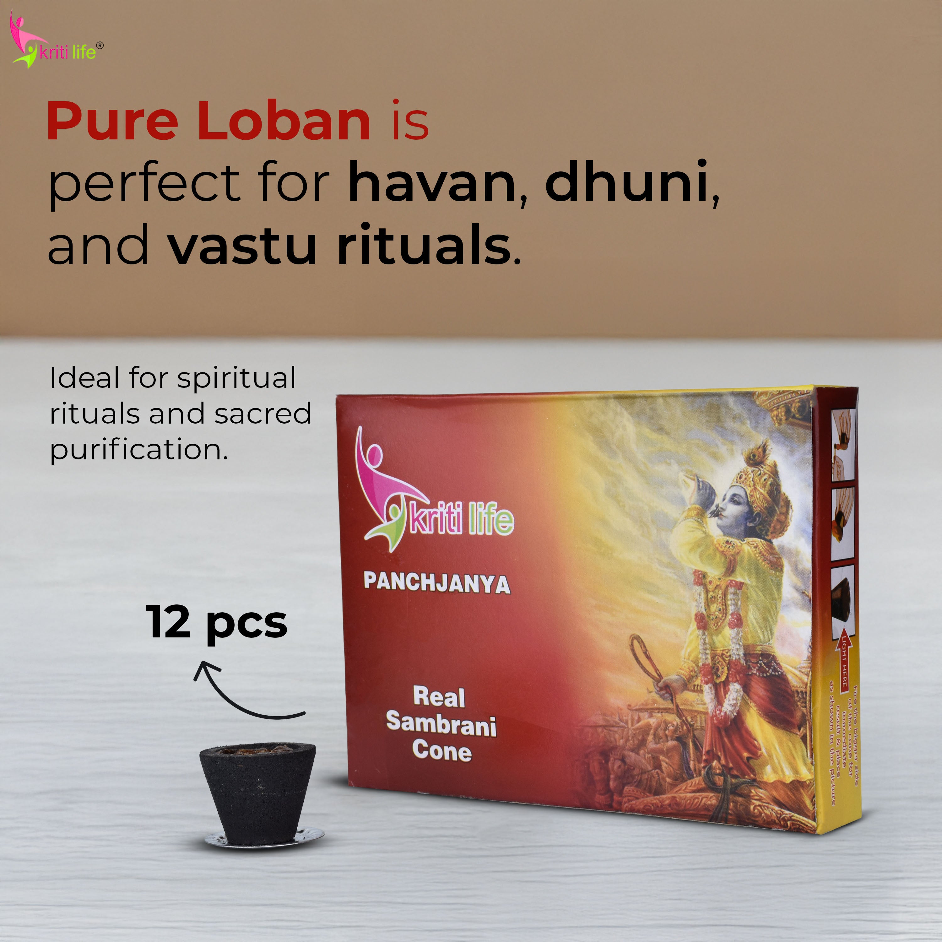 Shop Real Sambrani Cones – Natural Incense for Puja &amp; Meditation Pack Of Contains 12pcs