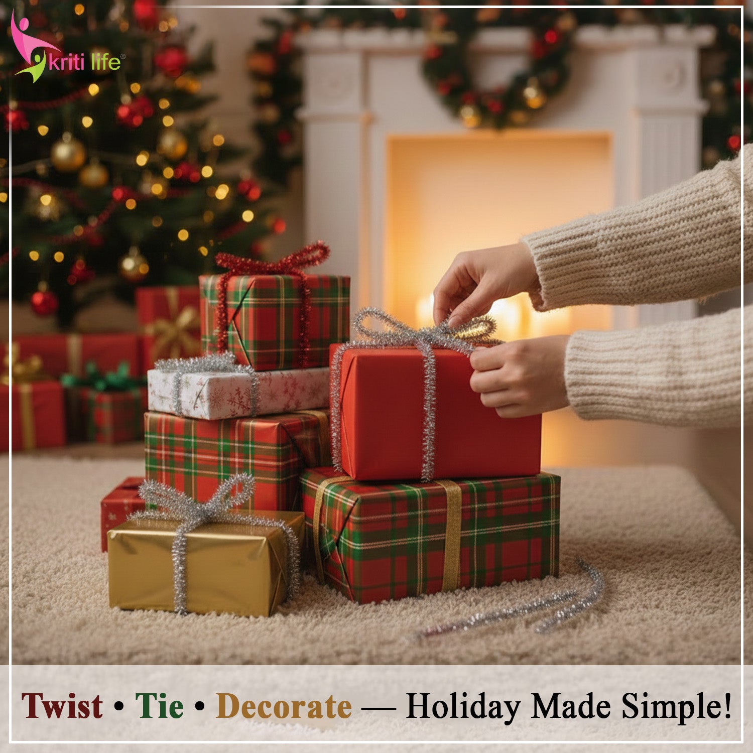 Silver Tinsel Stems – 4 Inch Craft Sticks (Pack of 24)