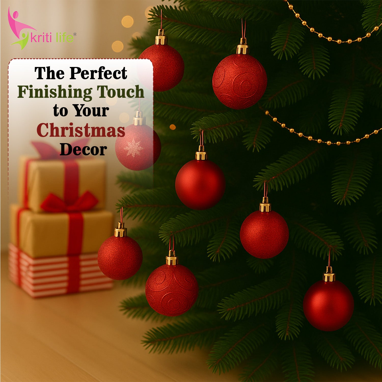 Red Christmas Hanging Balls – Set of 16 (Decor Ornaments)