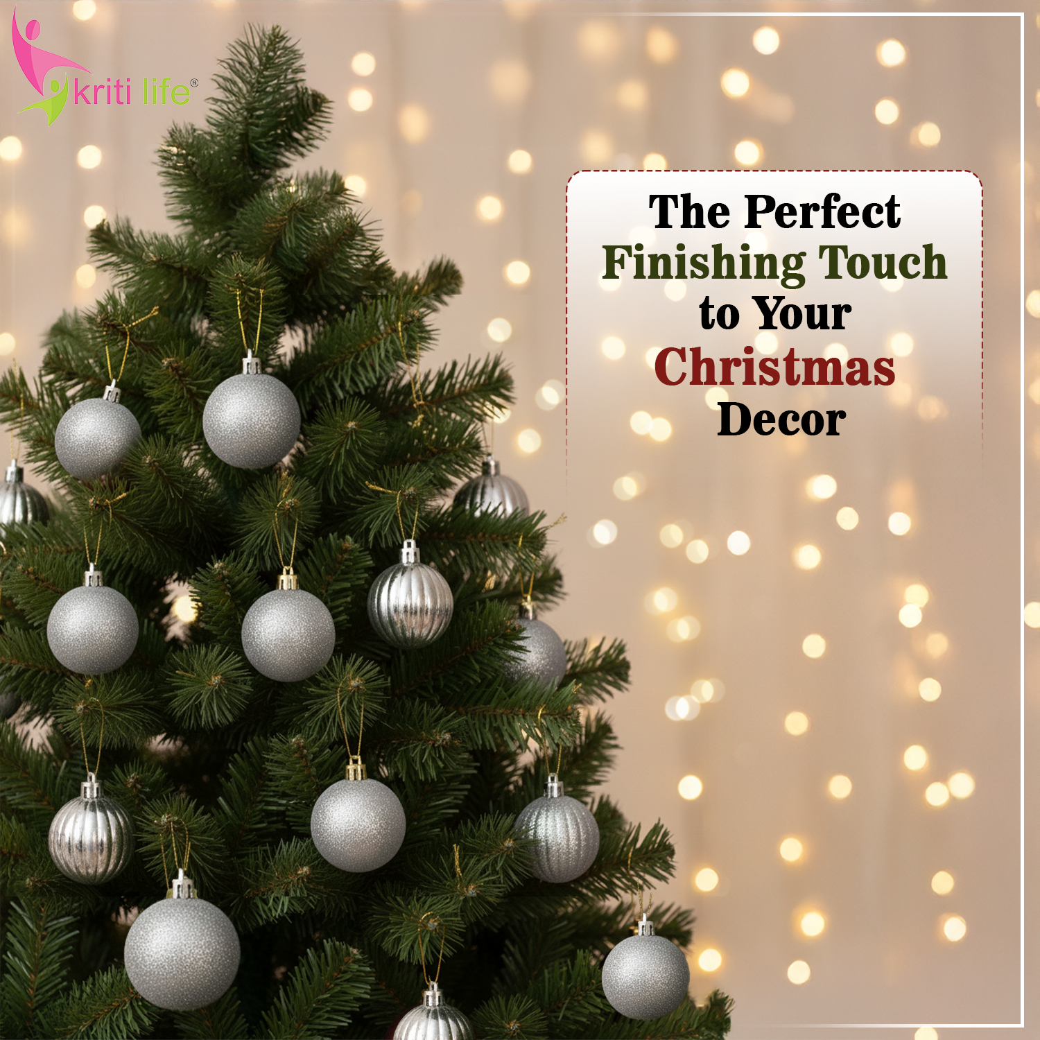 Silver Christmas Tree Hanging Balls – Pack of 24 | Glossy & Glitter Ornaments