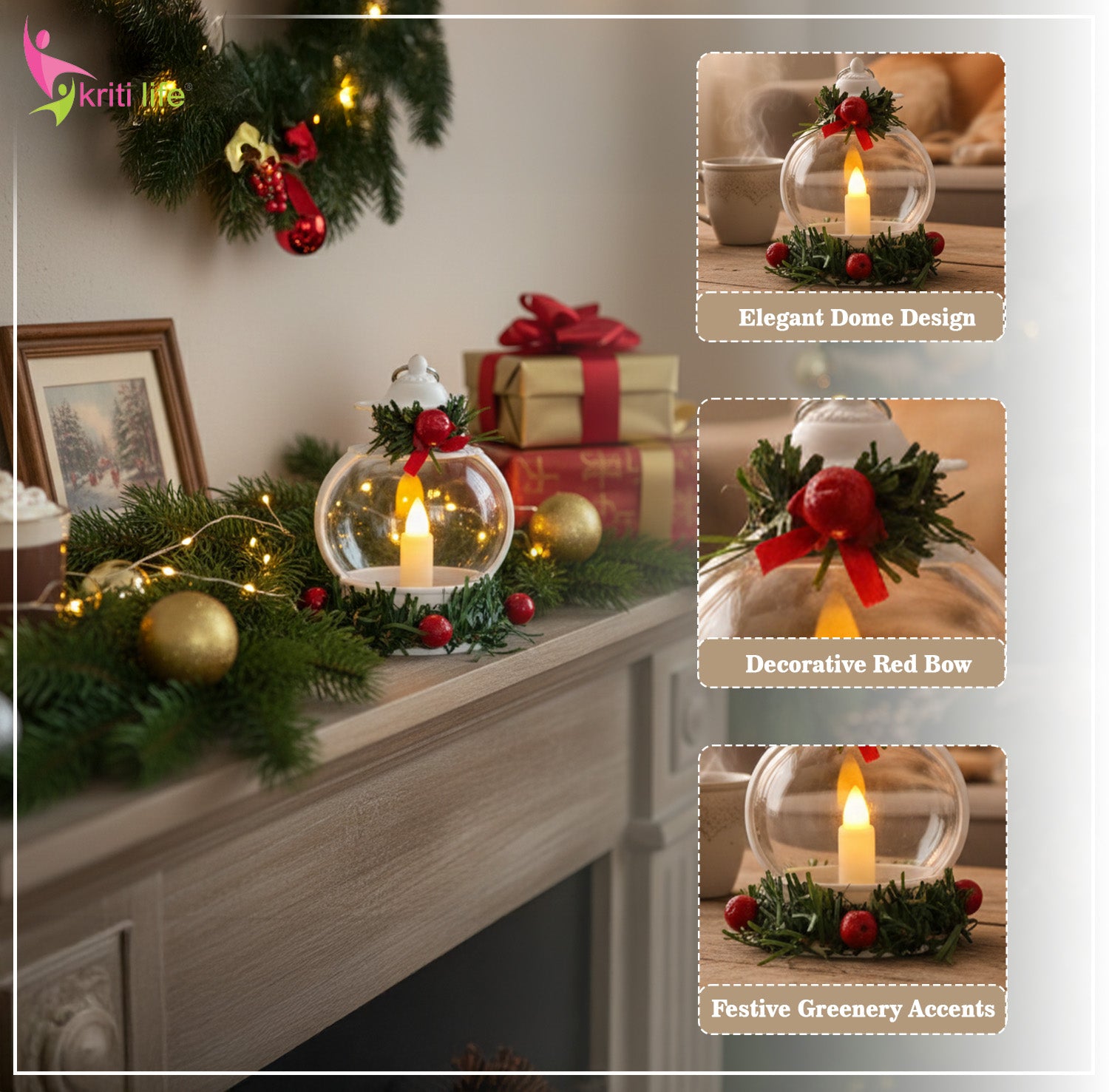 Christmas Wonder Dome LED Light – Festive Table Decor