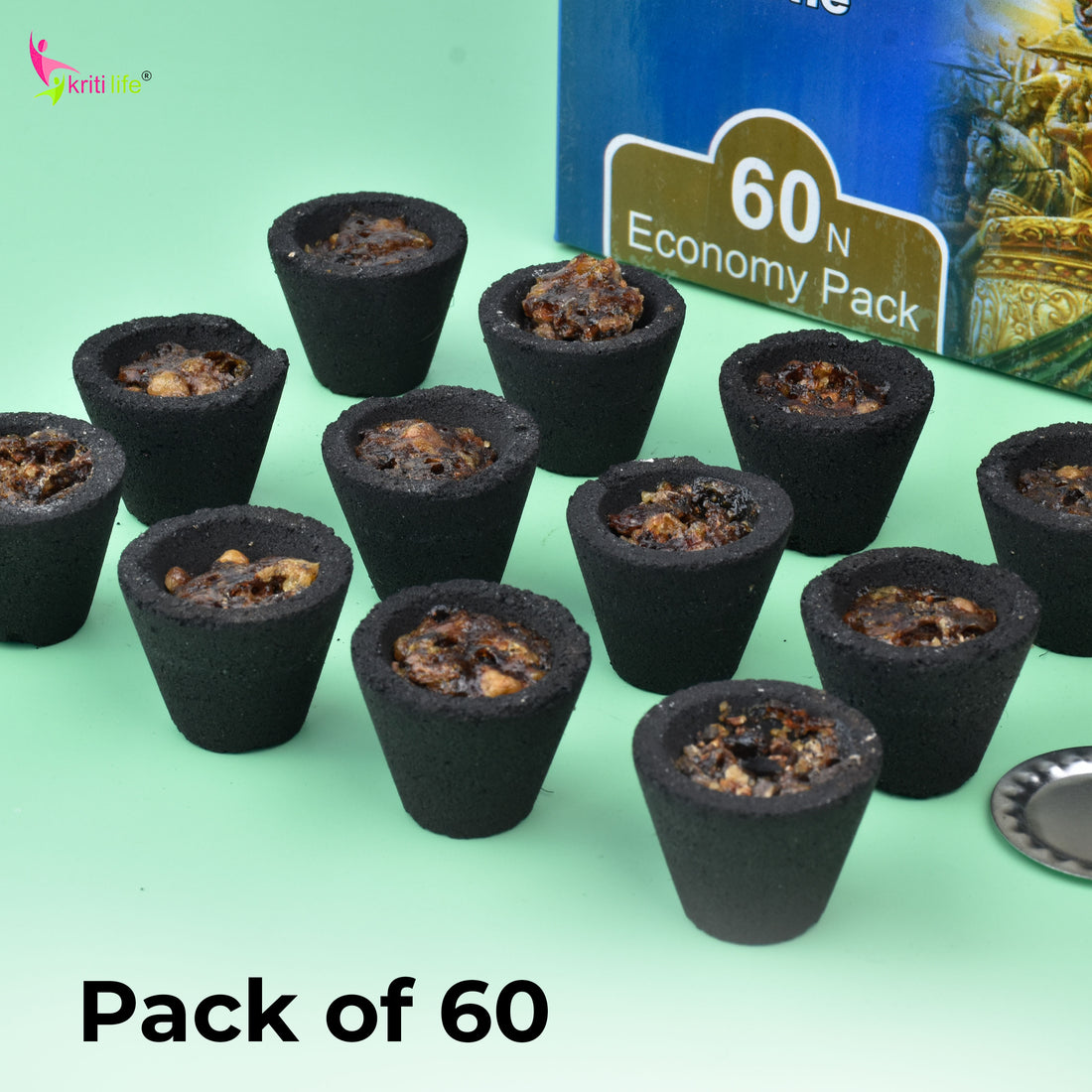 Shop Real Sambrani Cones – Natural Incense for Puja &amp; Meditation Pack Of Contains 60pcs