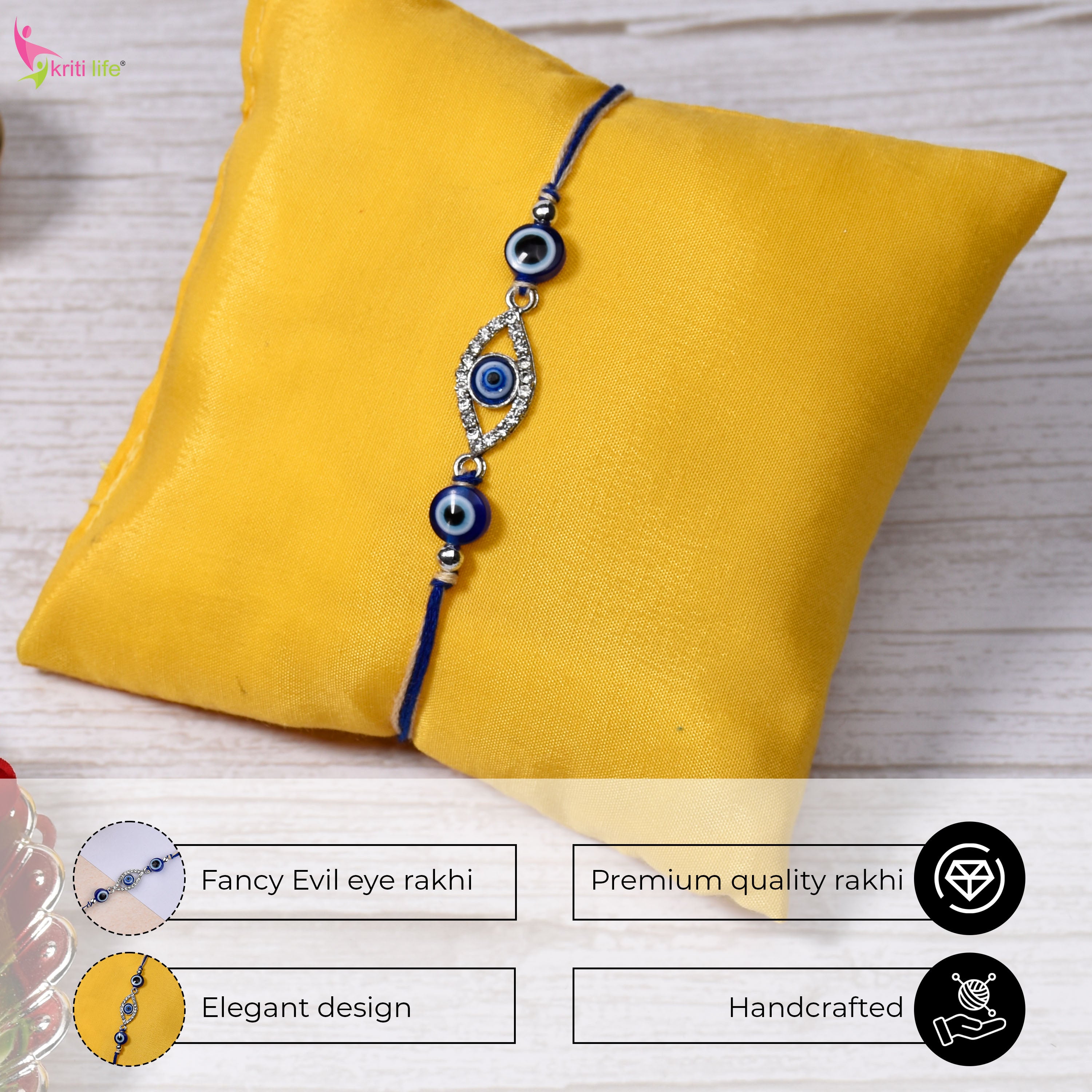 Evil Eye Designer Rakhi | Handmade Protective Rakhi