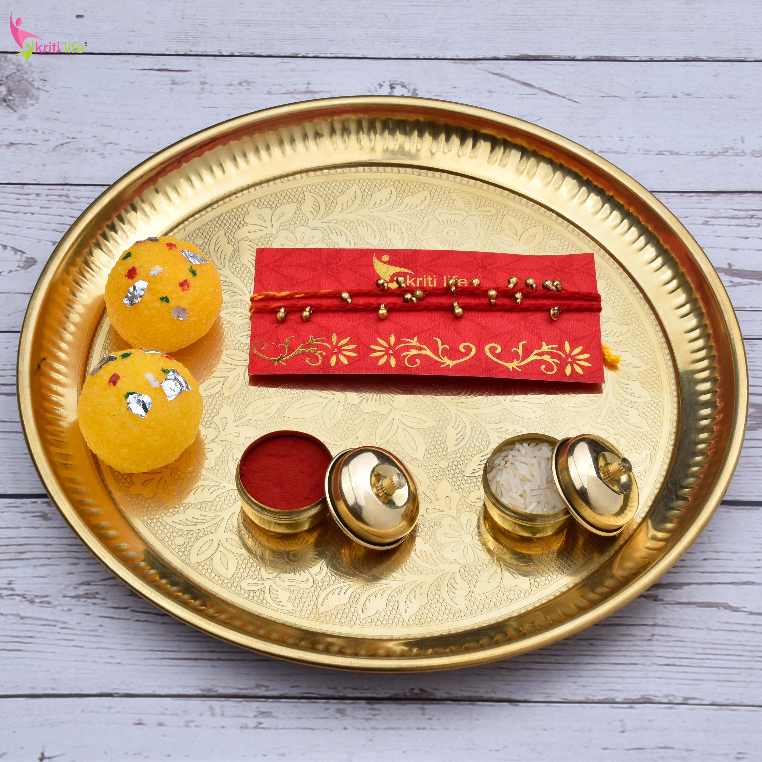 Handmade Ghungroo Mouli Rakhi Set of 2