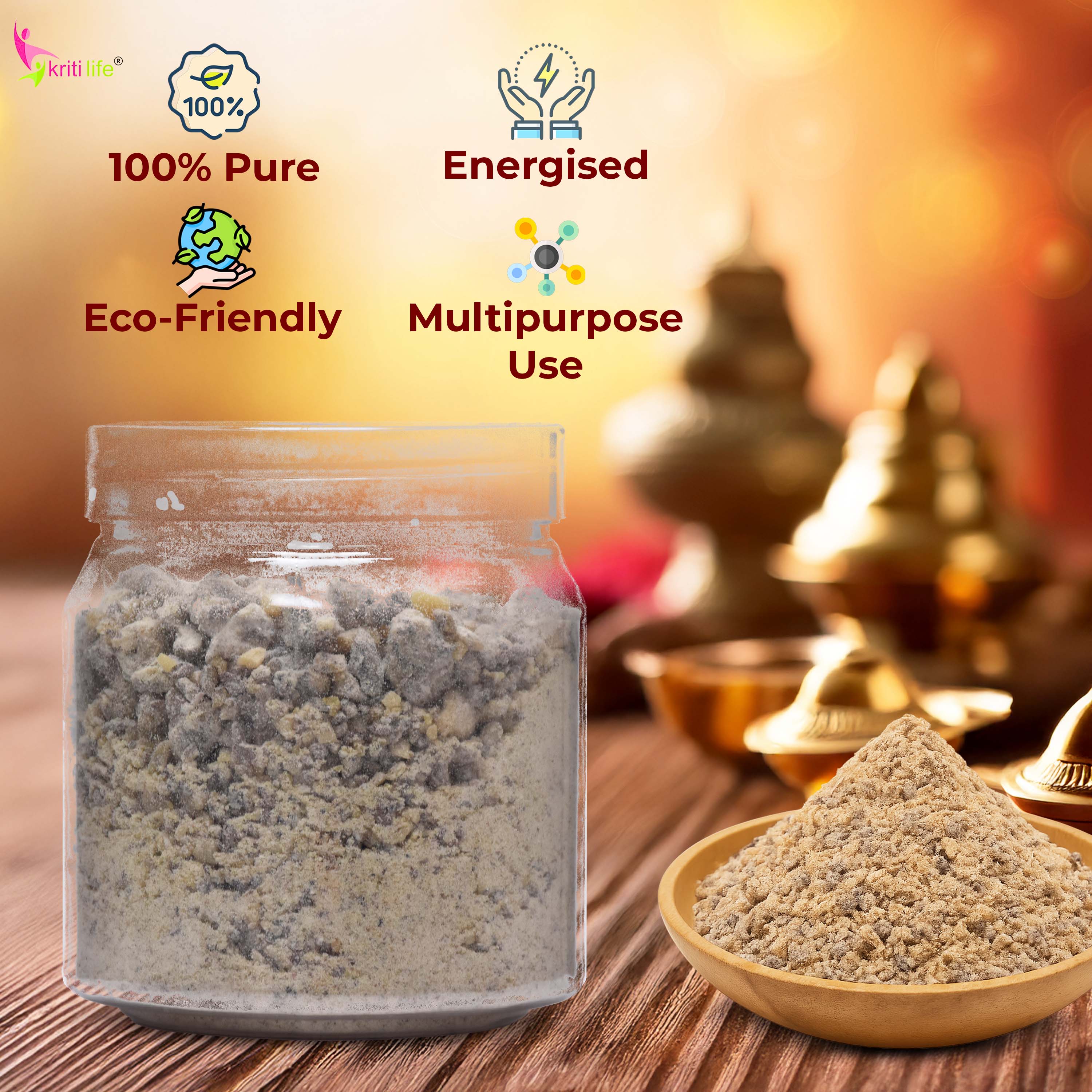 Energised Loban Powder – 400 grams | For Havan, Dhuni & Energy Cleansing
