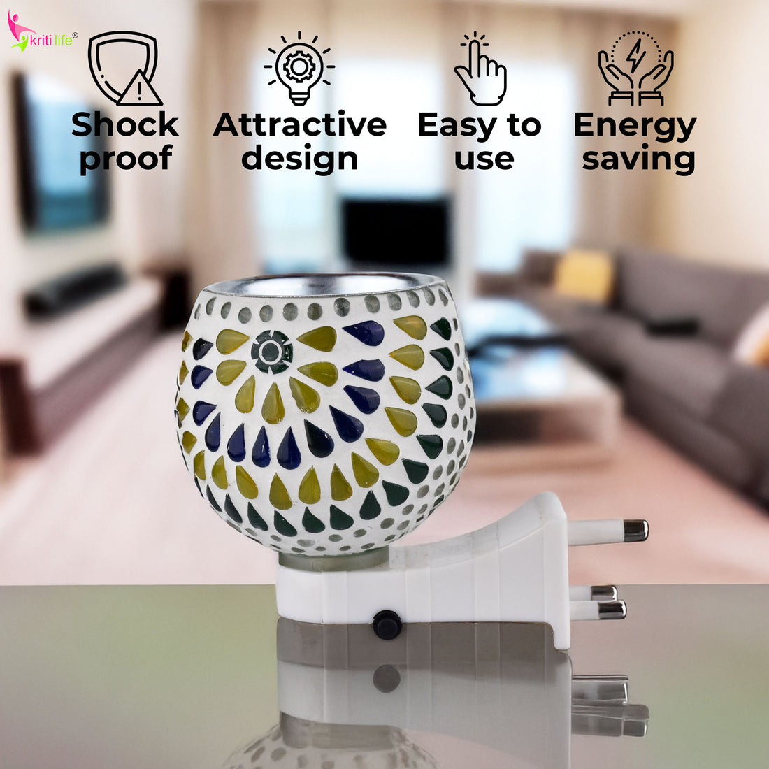 Electric Kapoor Dani | Plug-in Aroma Diffuser & Camphor Burner | 4 inches