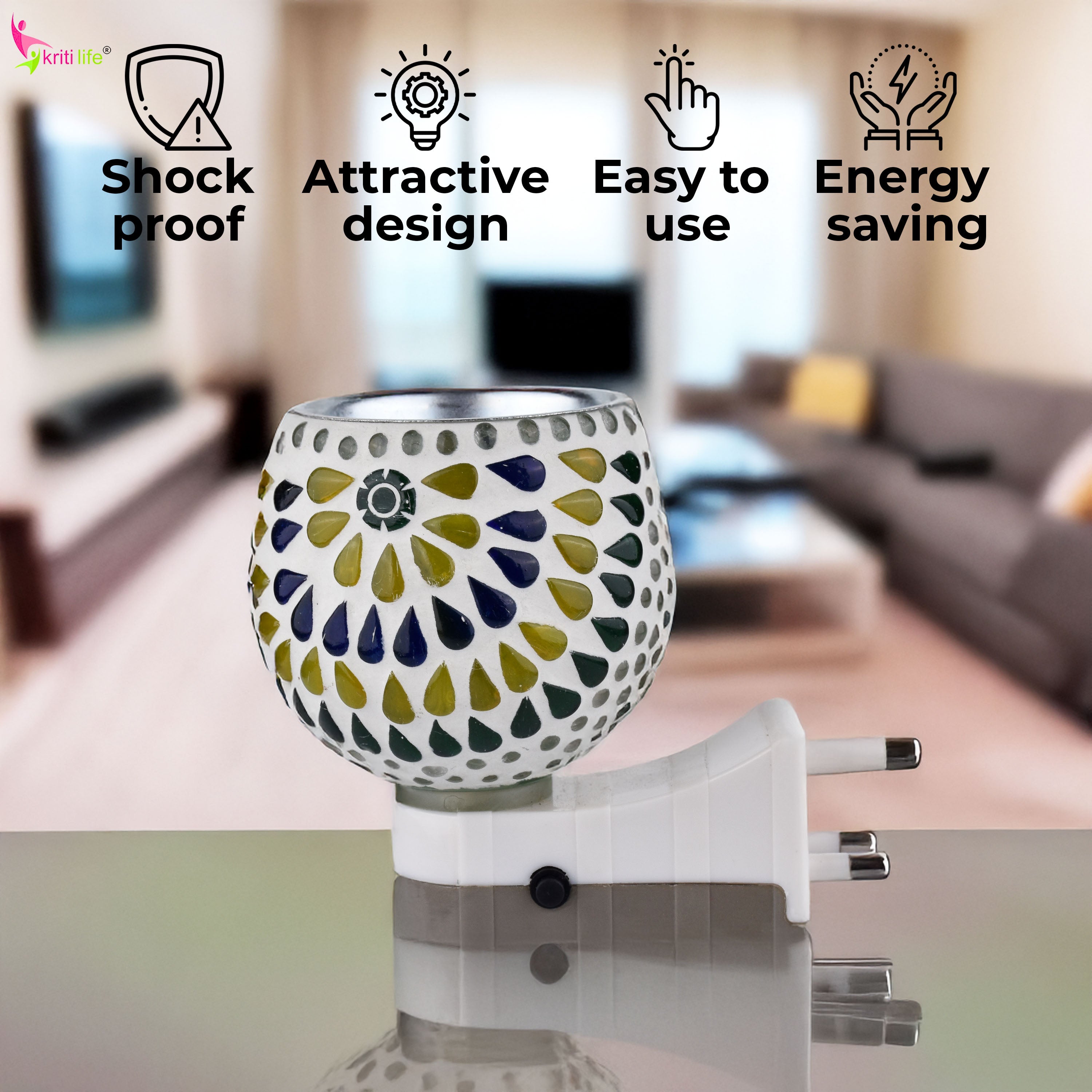 Electric Kapoor Dani | Plug-in Aroma Diffuser & Camphor Burner | 4 inches