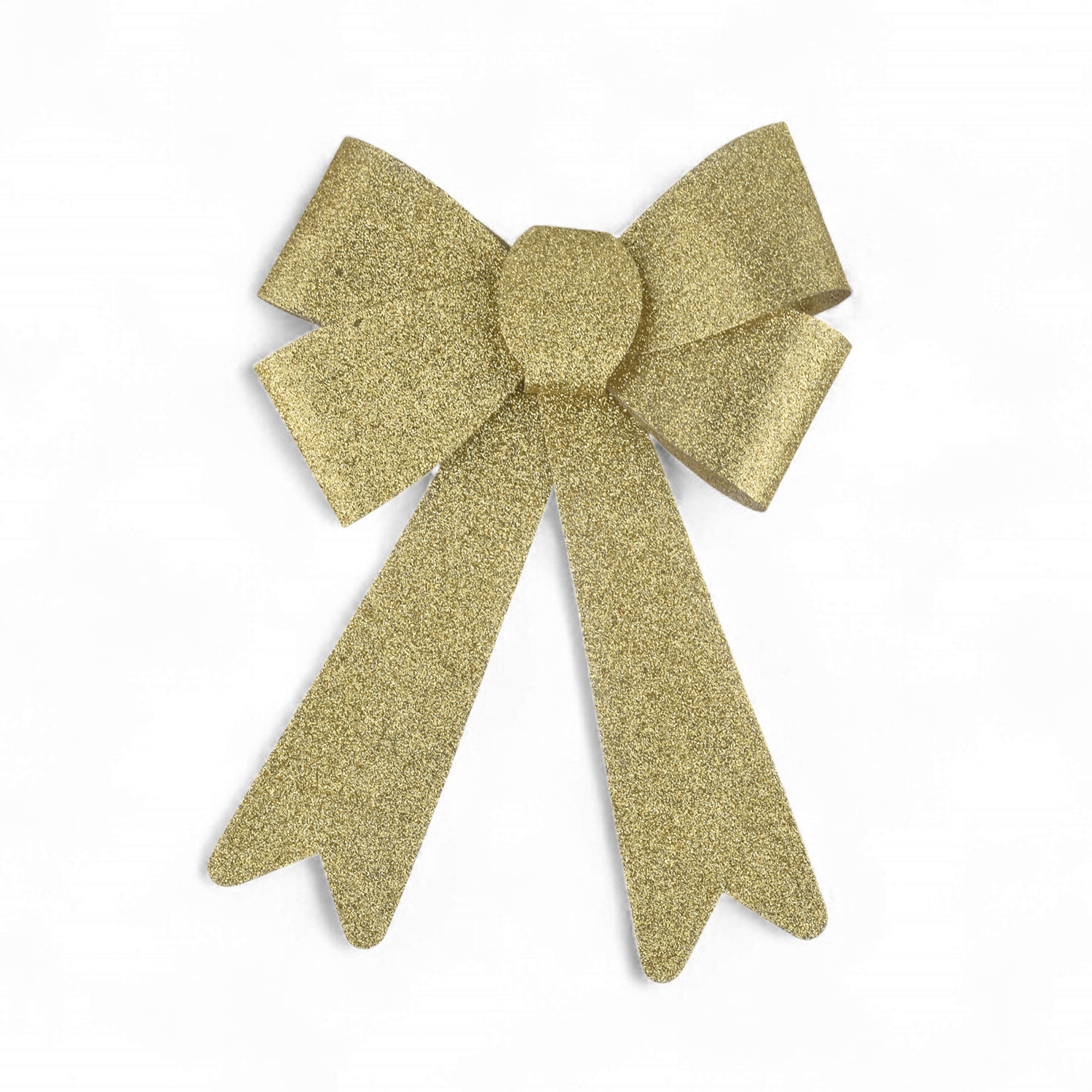 Golden Glitter Christmas Bow 17 Cm