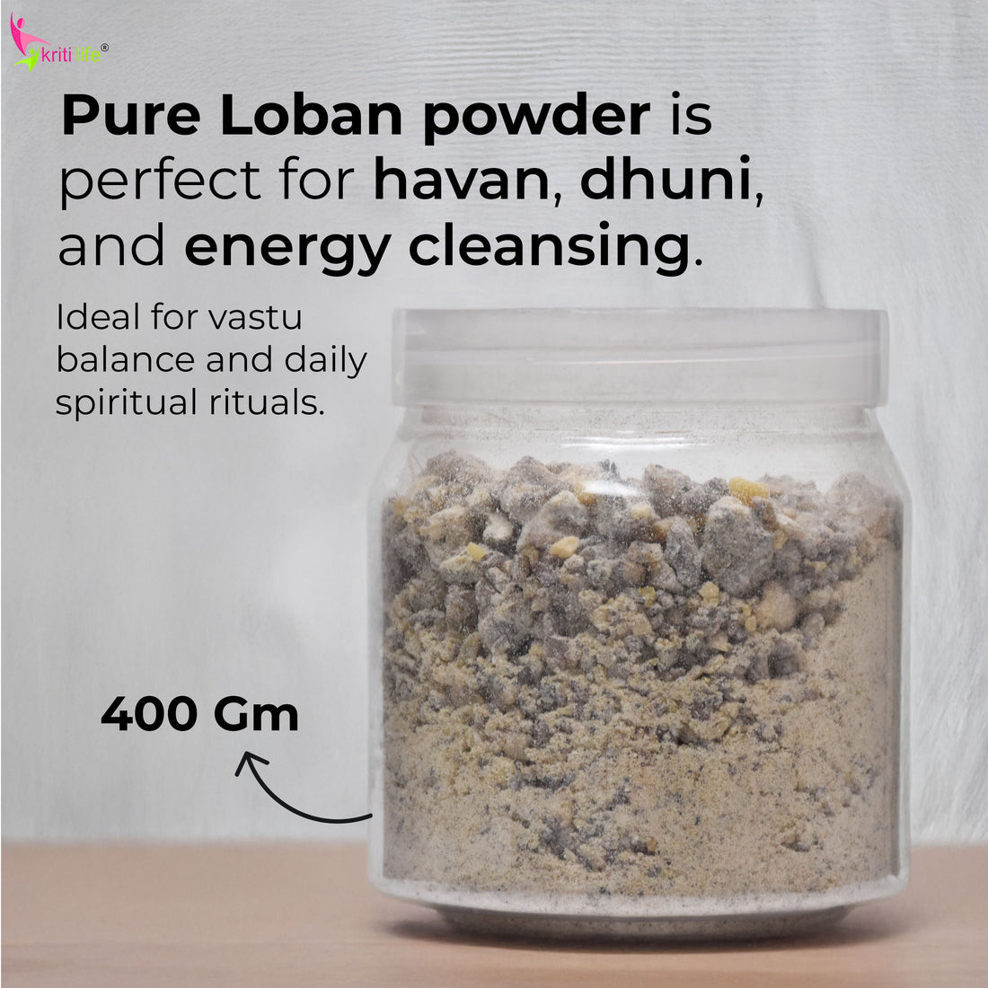 Energised Loban Powder – 400 grams | For Havan, Dhuni & Energy Cleansing