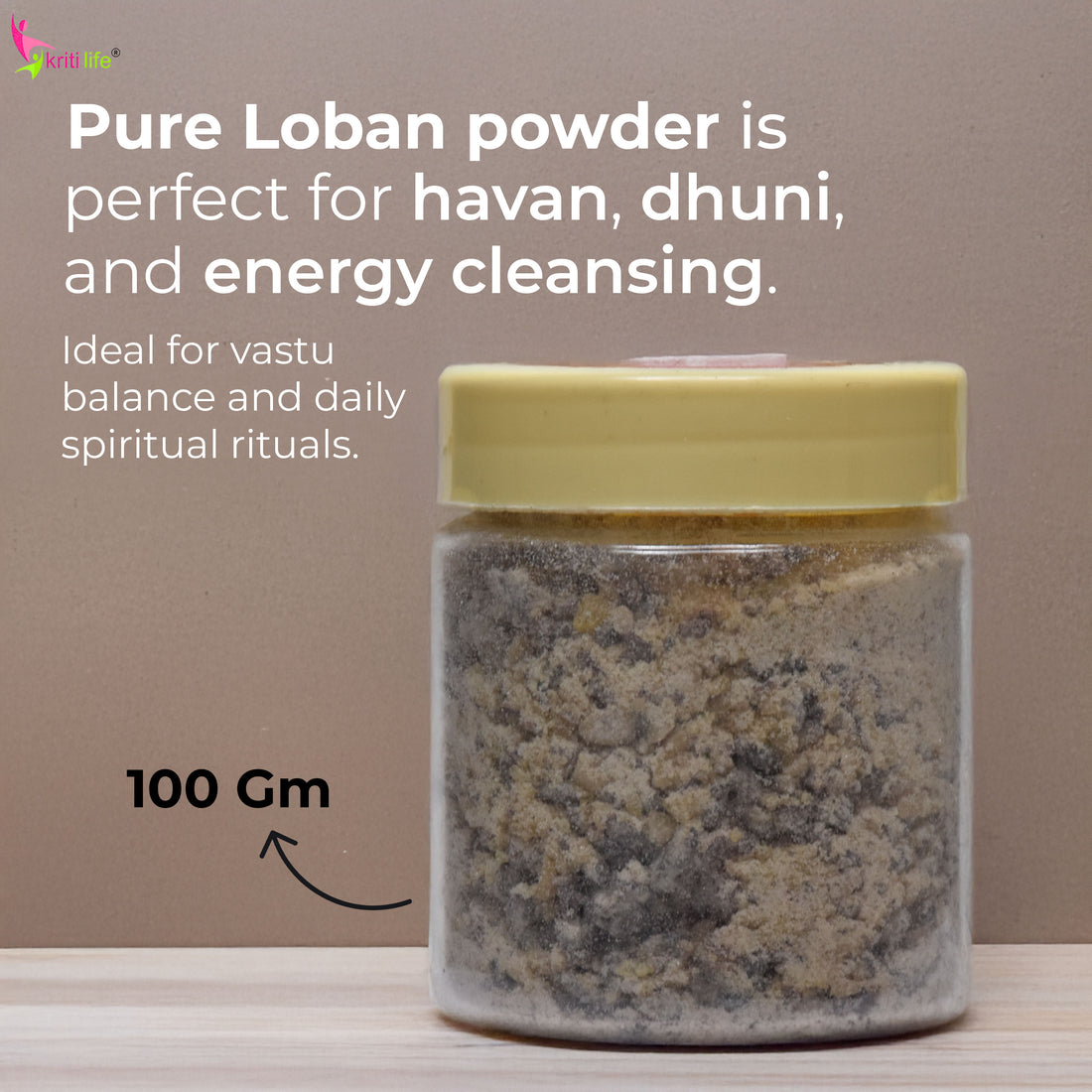 Energised Loban Powder – 100 grams | For Havan, Dhuni & Energy Cleansing