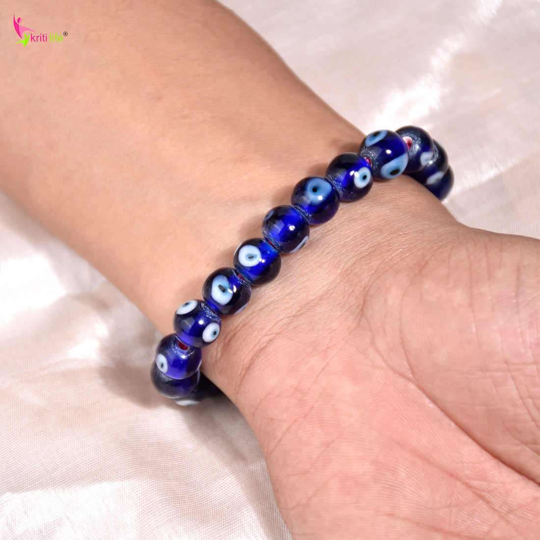 Evil Eye Protection crystal Bracelet – Wards Off Negativity & Attracts Positivity-10mm