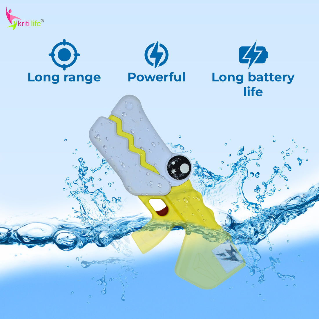 Electric PUBG Holi Water Gun Pichkari with Backpack Tank