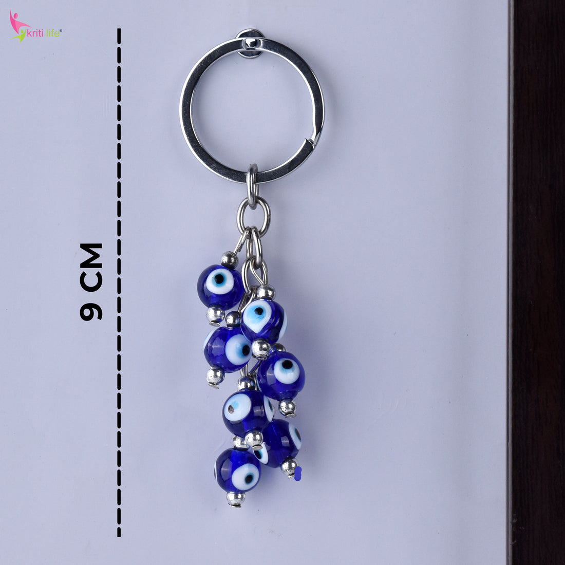 Beaded Evil Eye Keychain | Cluster of Protection Beads for Positivity & Energy Shield-9 cm Hight
