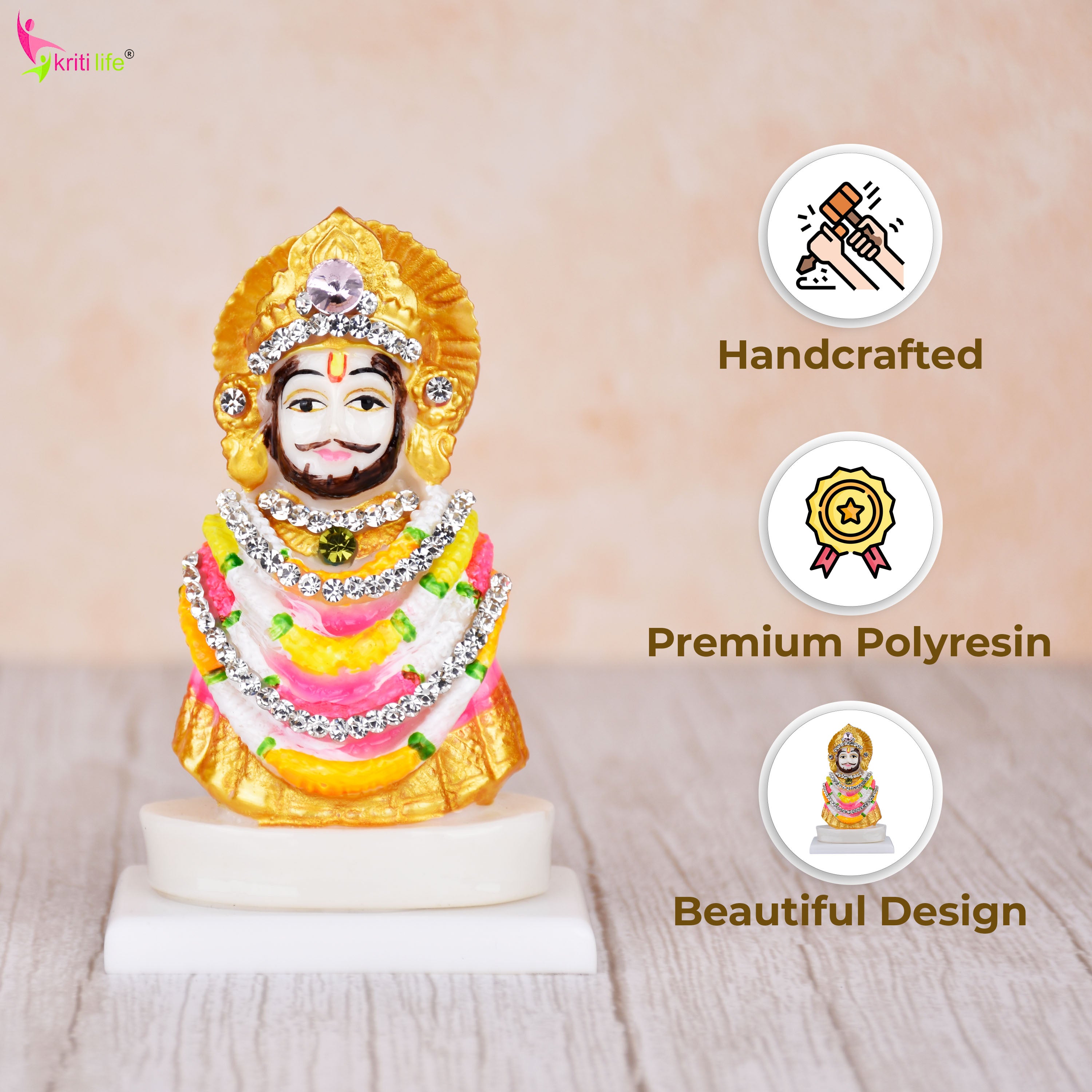 Khatu Shyam ji Idol- 4 Inch