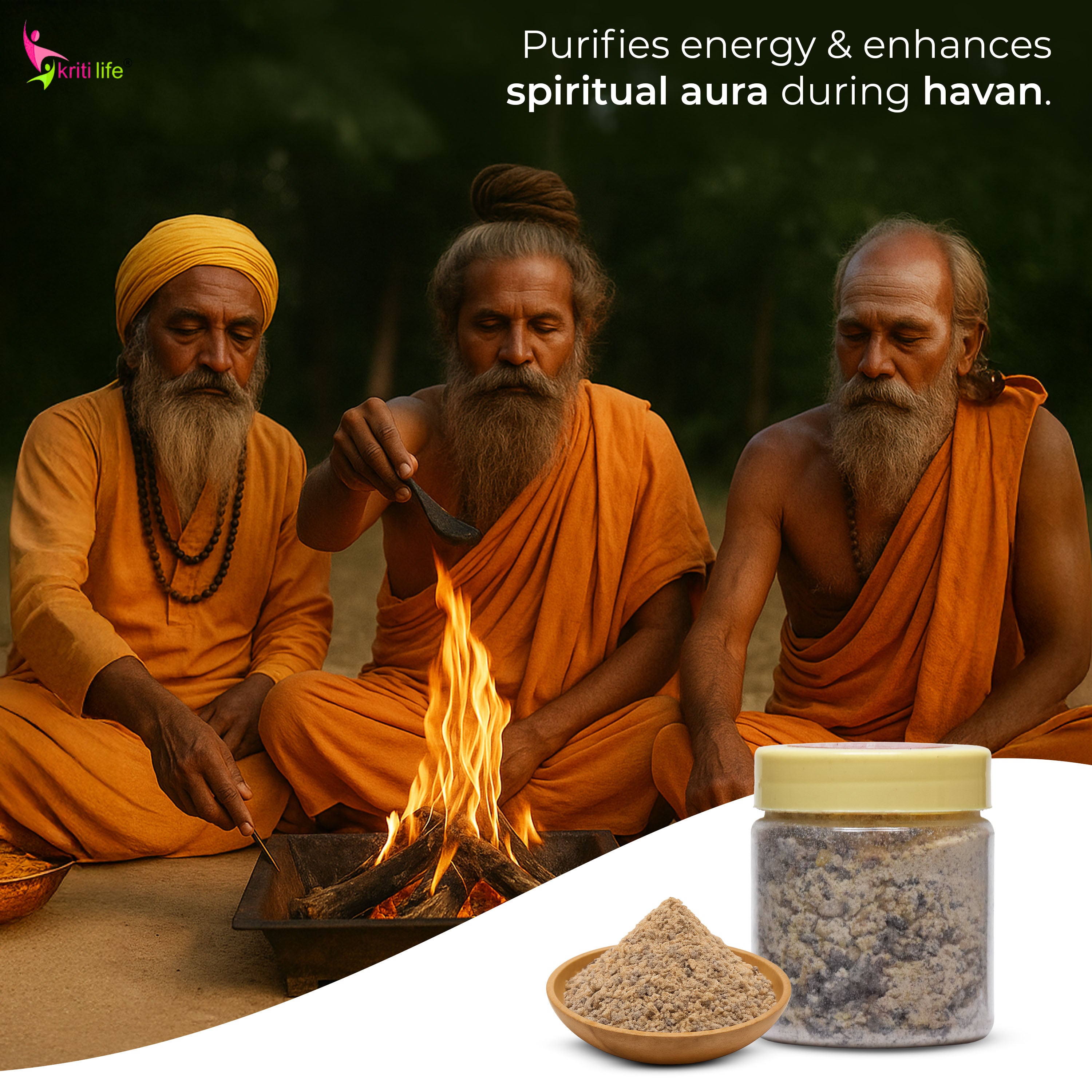 Energised Loban Powder – 100 grams | For Havan, Dhuni & Energy Cleansing