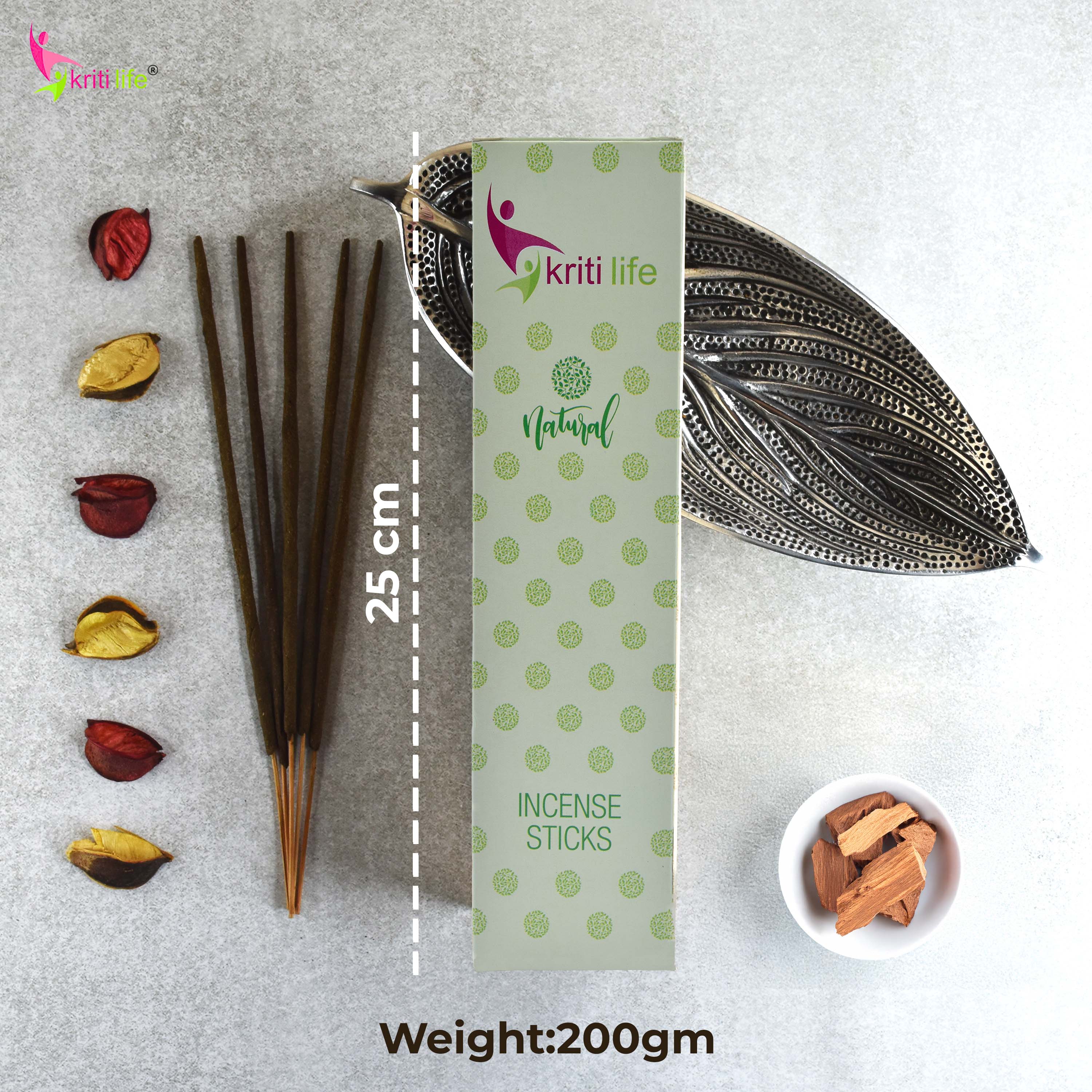 Kriti Life Incense Sticks- Agarwood 100 Pcs Perfect for Puja &amp; Relaxation