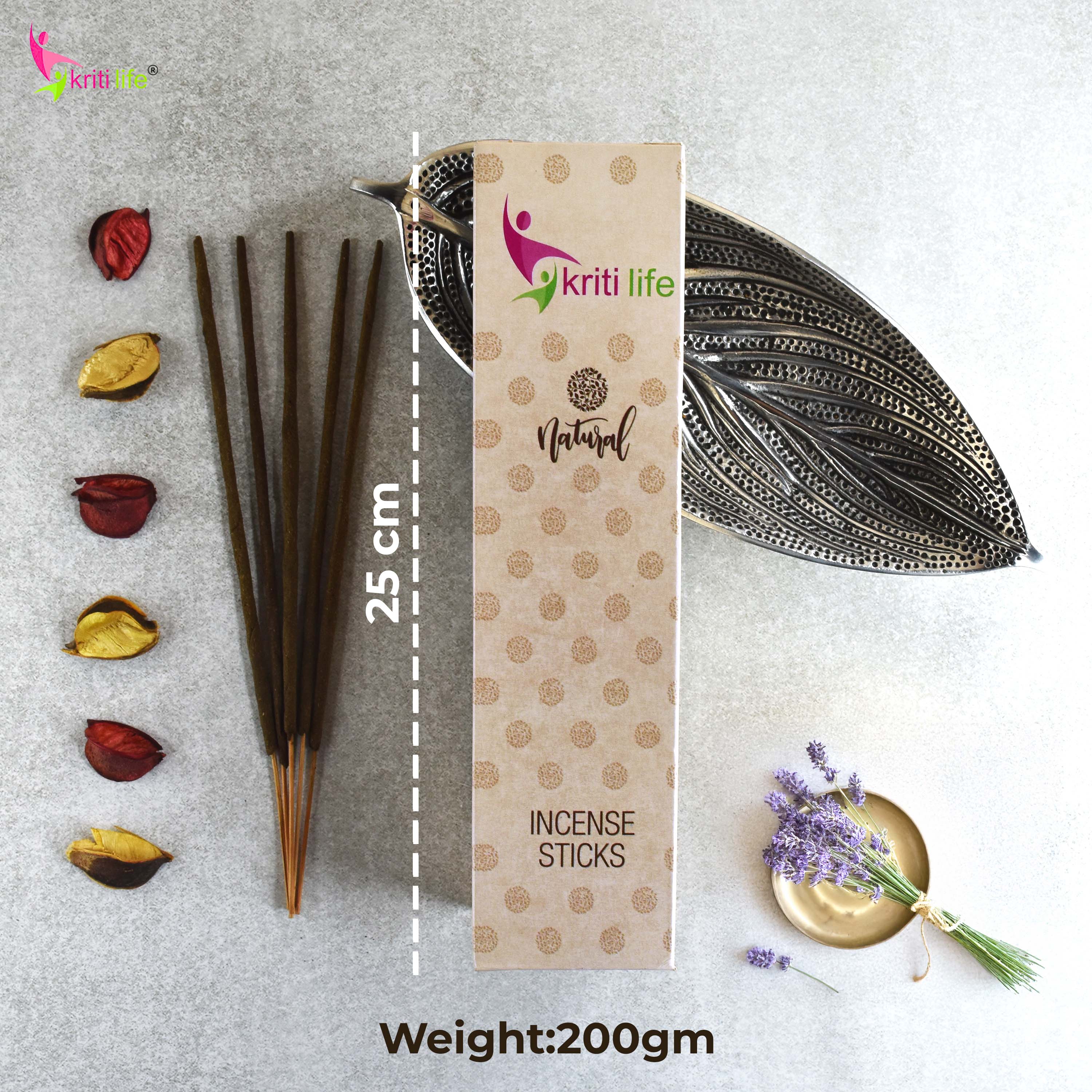 Kriti Life Incense Sticks - Lavender 100 Pcs Perfect for Puja &amp; Relaxation