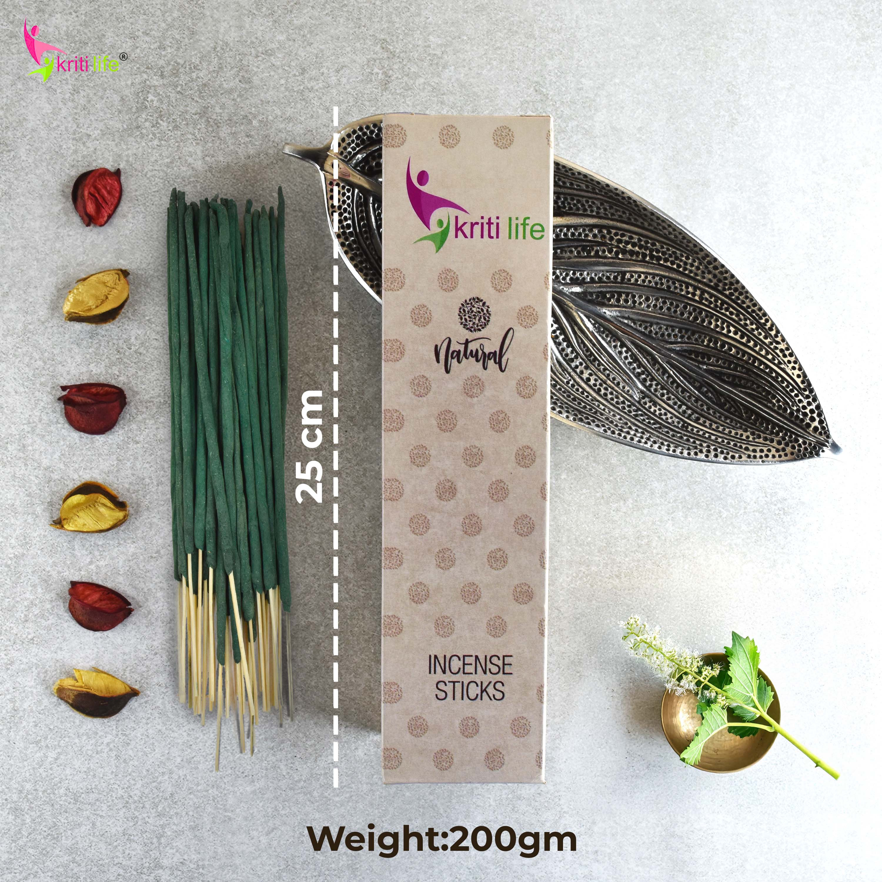 Kriti Life Incense Sticks - Patchouli 100 Pcs Perfect for Puja &amp; Relaxation