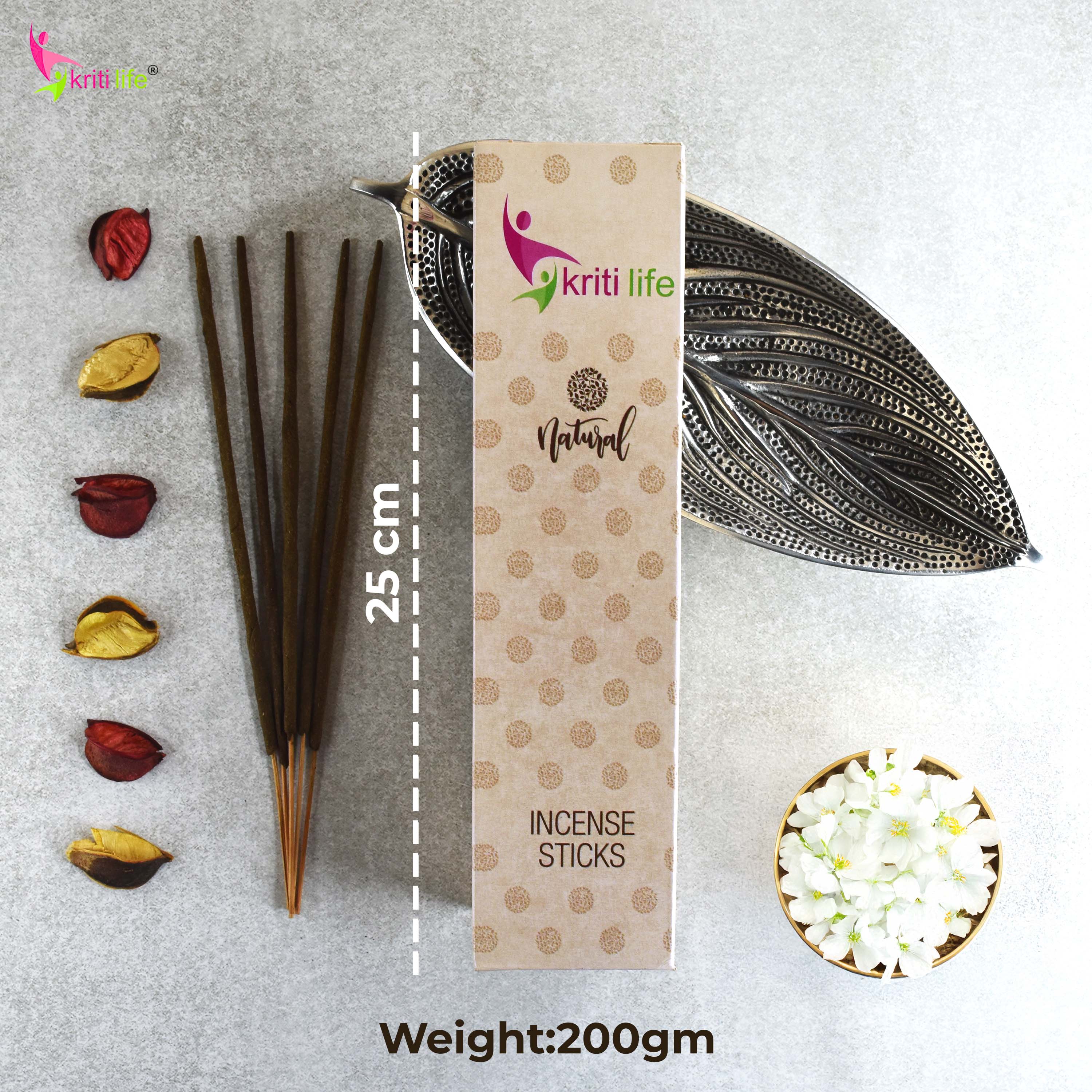 Kriti Life Incense Sticks - Mogra 100 Pcs Perfect for Puja &amp; Relaxation