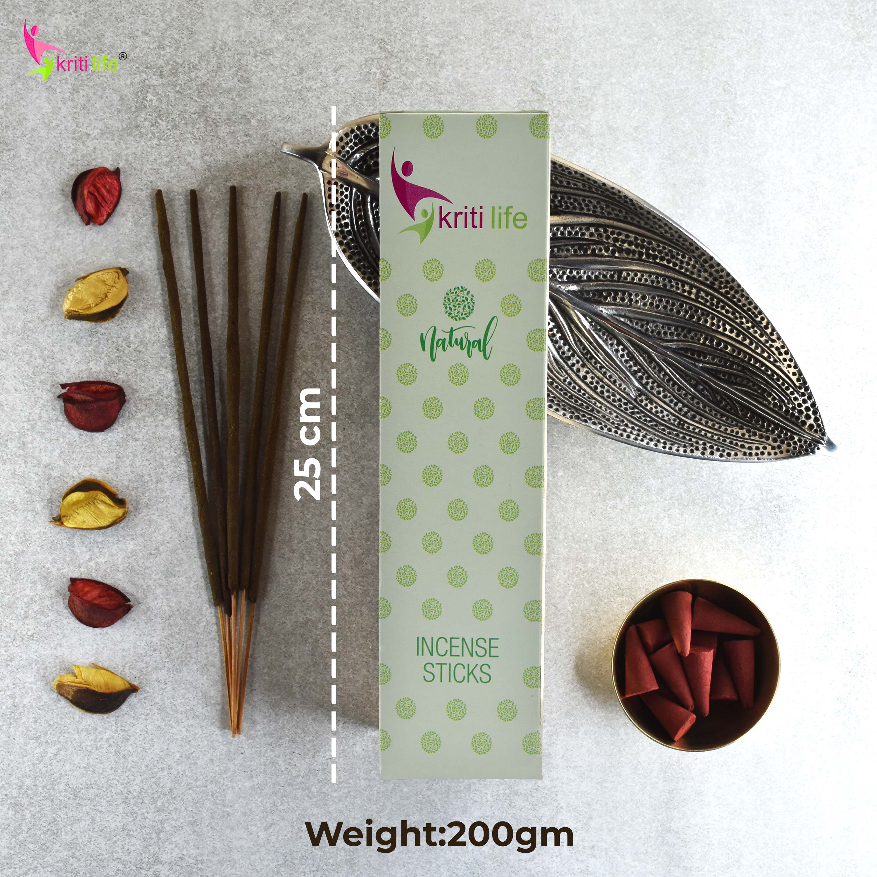 Kriti Life Incense Sticks - Champka 100 Pcs Perfect for Puja &amp; Relaxation