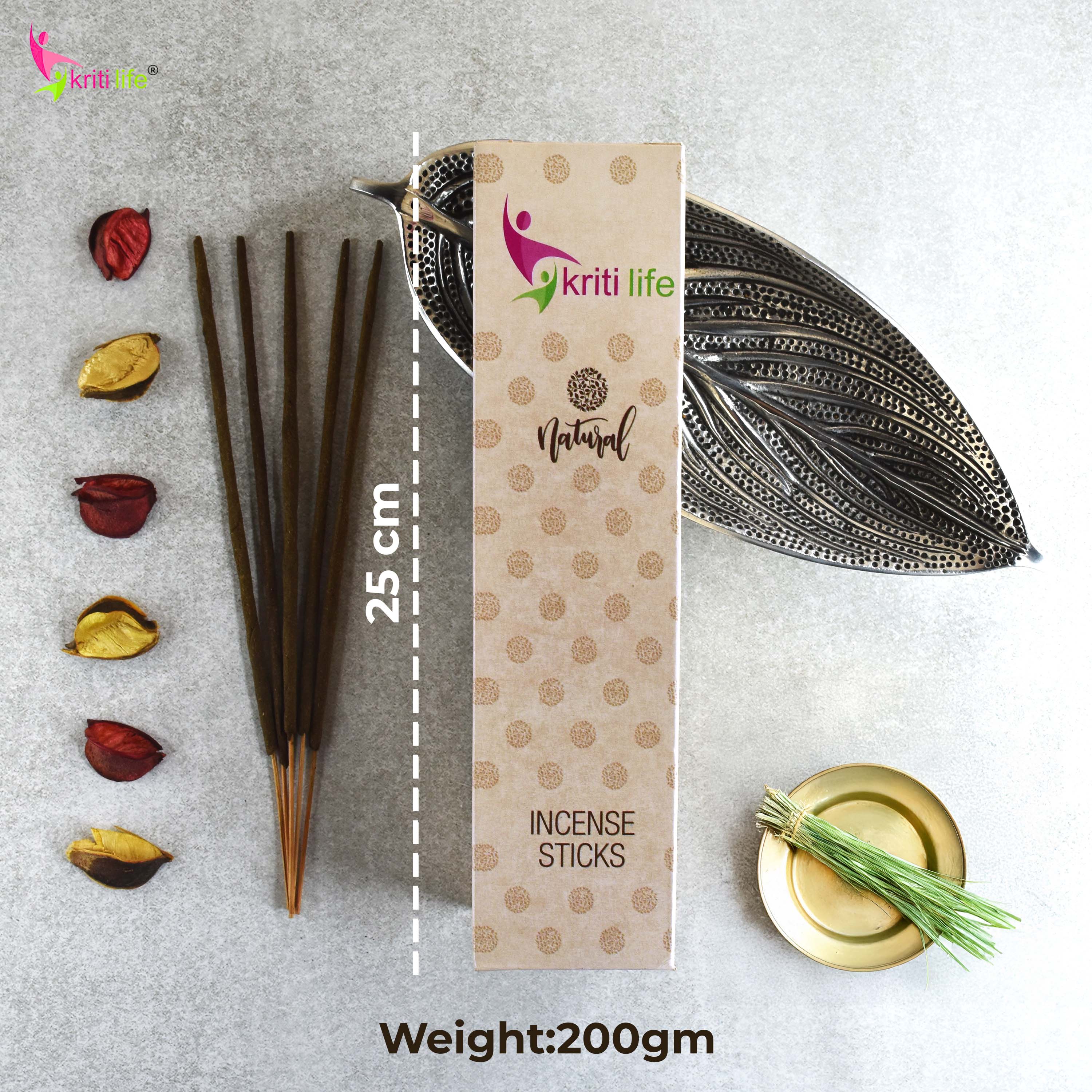 Kriti Life Incense Sticks - Citronella 100 Pcs Perfect for Puja &amp; Relaxation