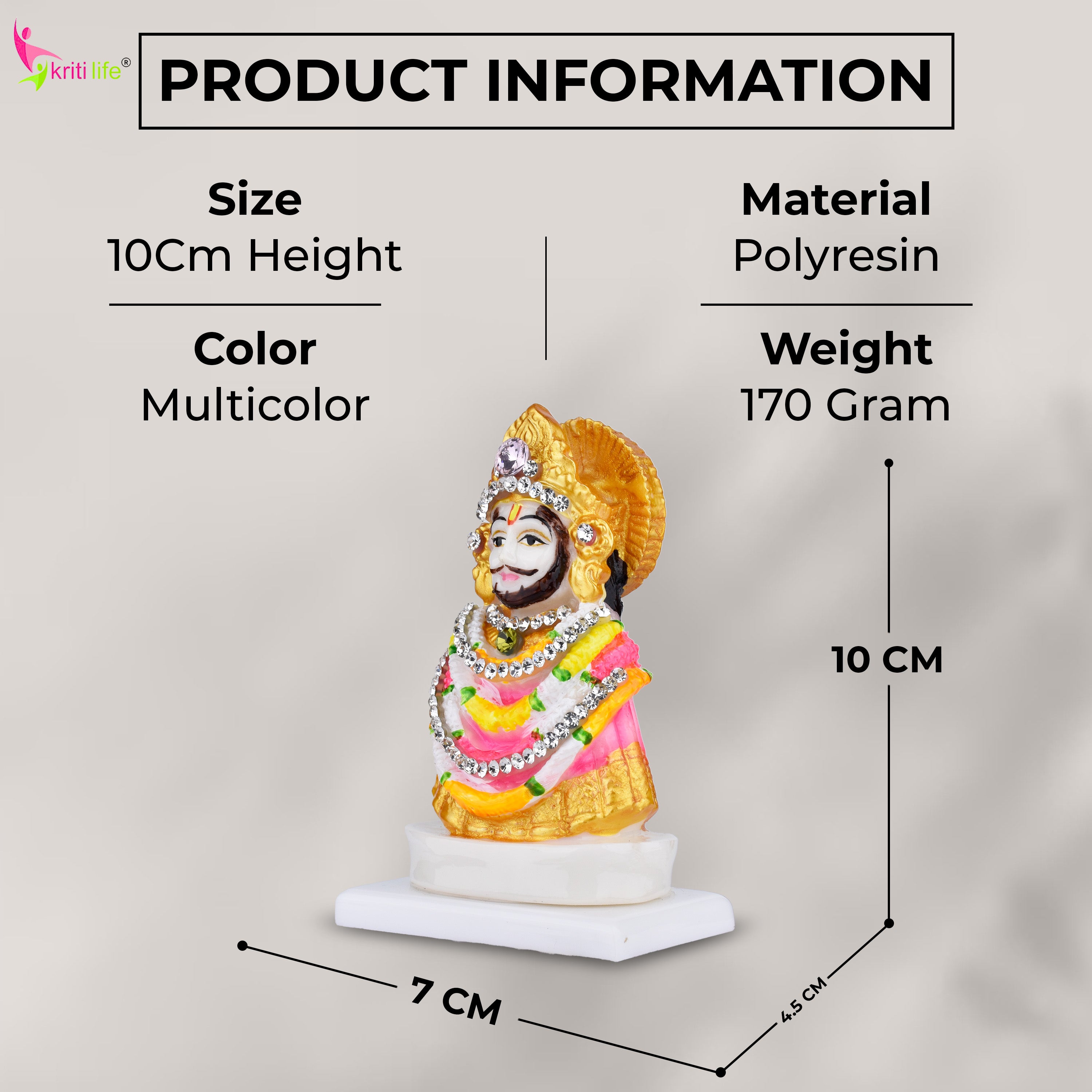 Khatu Shyam ji Idol- 4 Inch