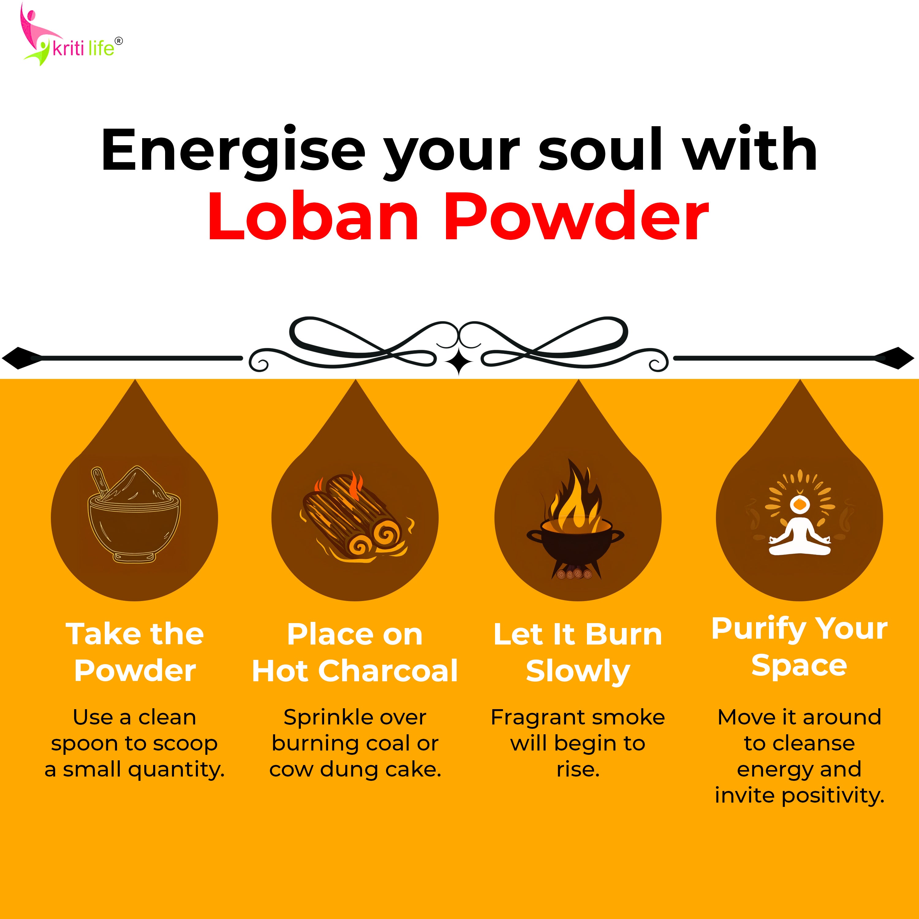 Energised Loban Powder – 100 grams | For Havan, Dhuni & Energy Cleansing
