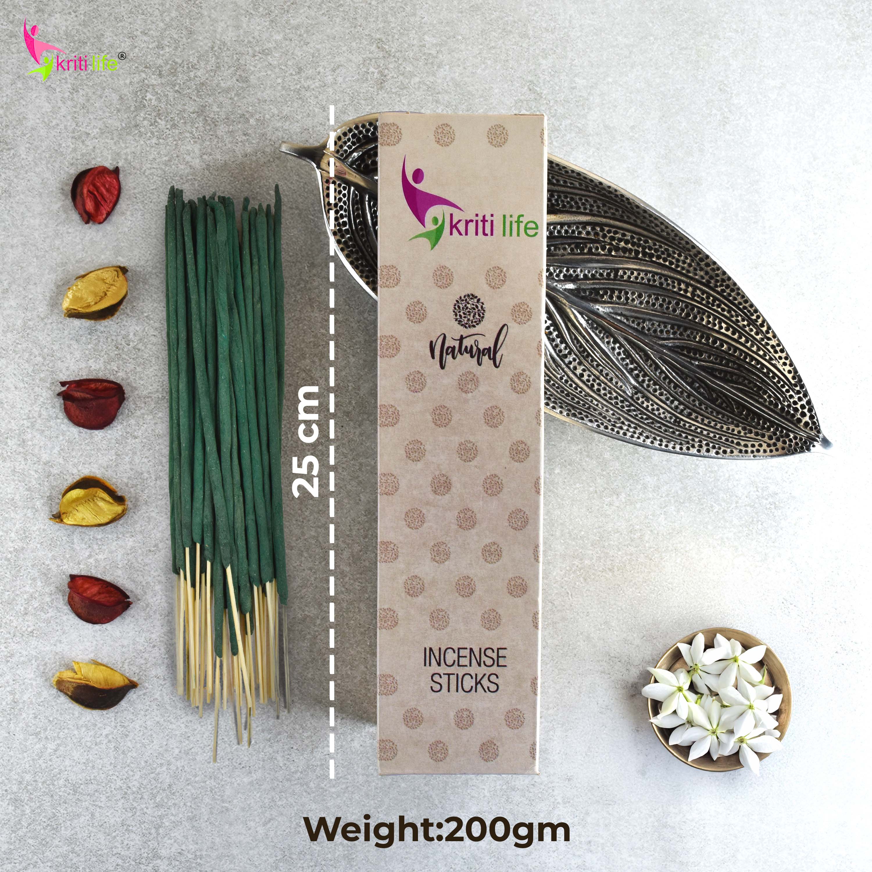 Kriti Life Incense Sticks - Rajni Gandha 100 Pcs Perfect for Puja &amp; Relaxation