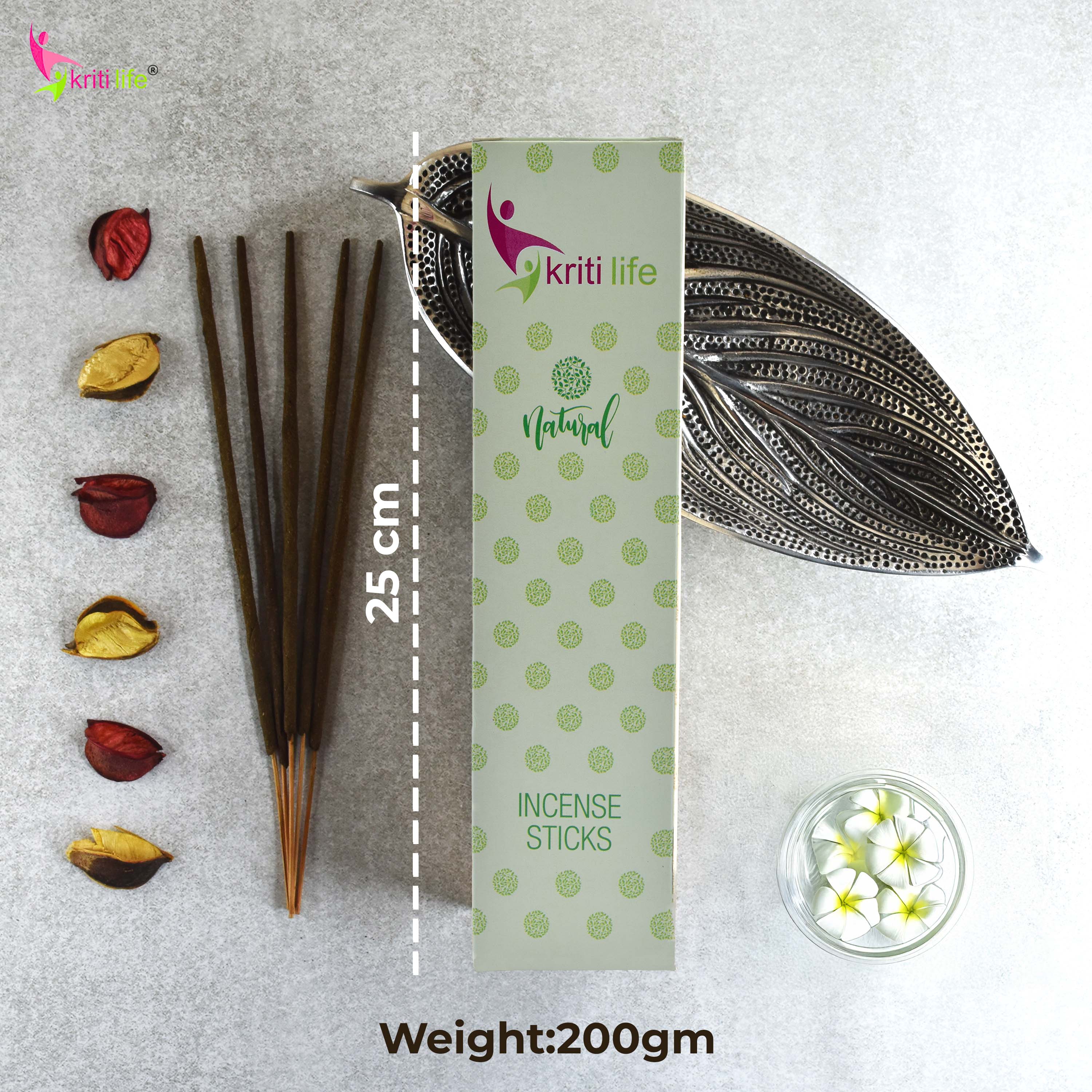 Kriti Life Incense Sticks - Nag Champa 100 Pcs Perfect for Puja &amp; Relaxation