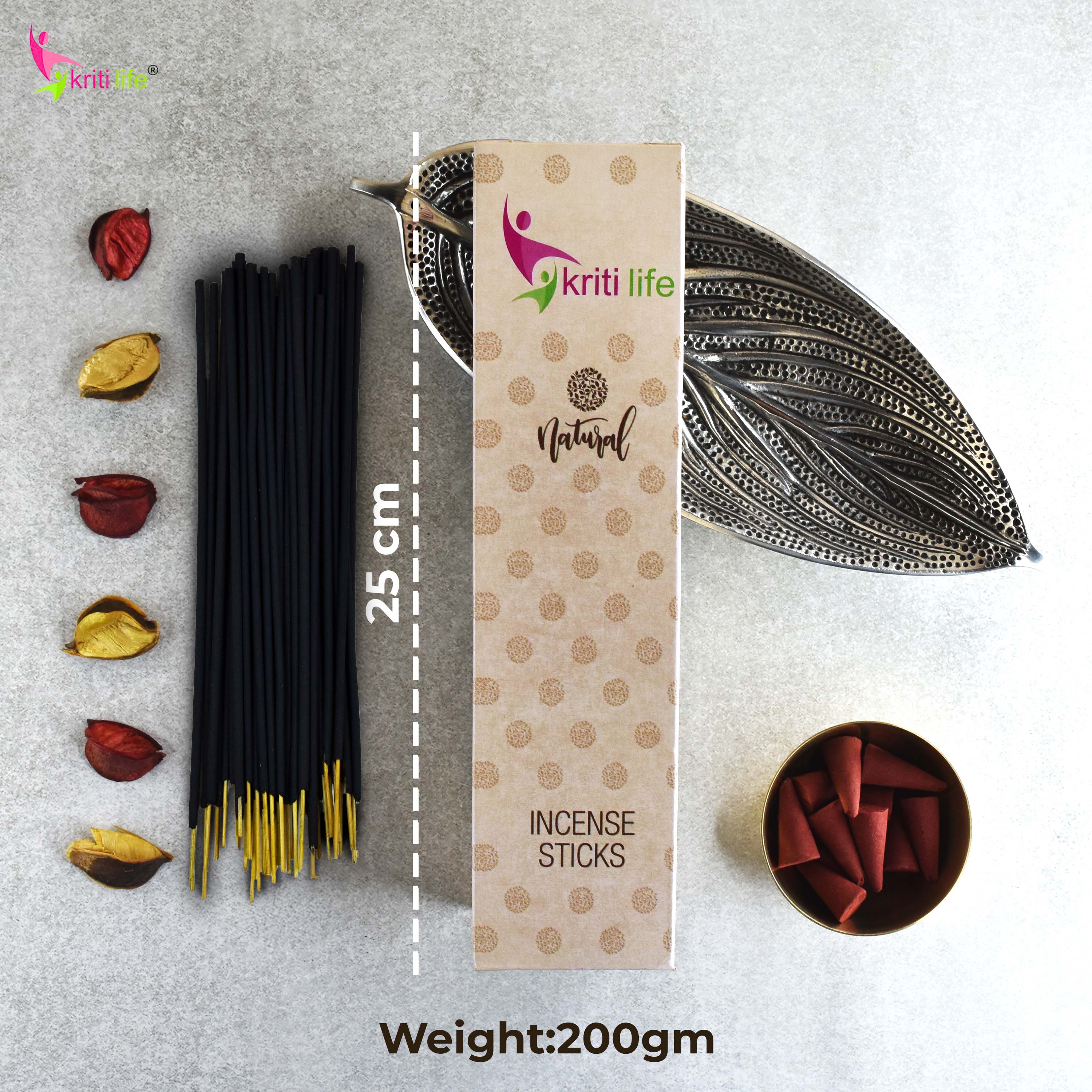 Kriti Life Incense Sticks - 4 Fragrance 100 Pcs Perfect for Puja &amp; Relaxation