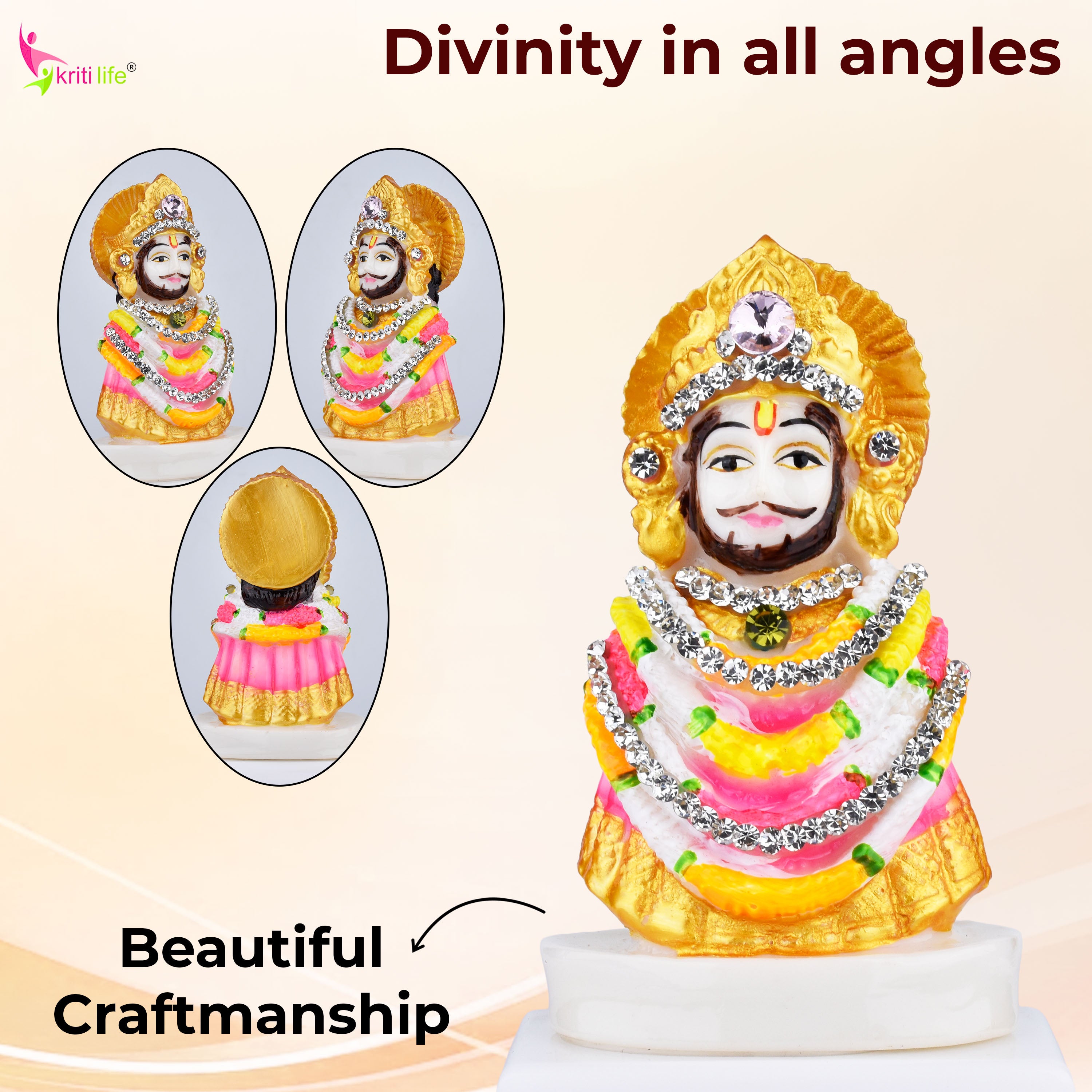 Khatu Shyam ji Idol- 4 Inch