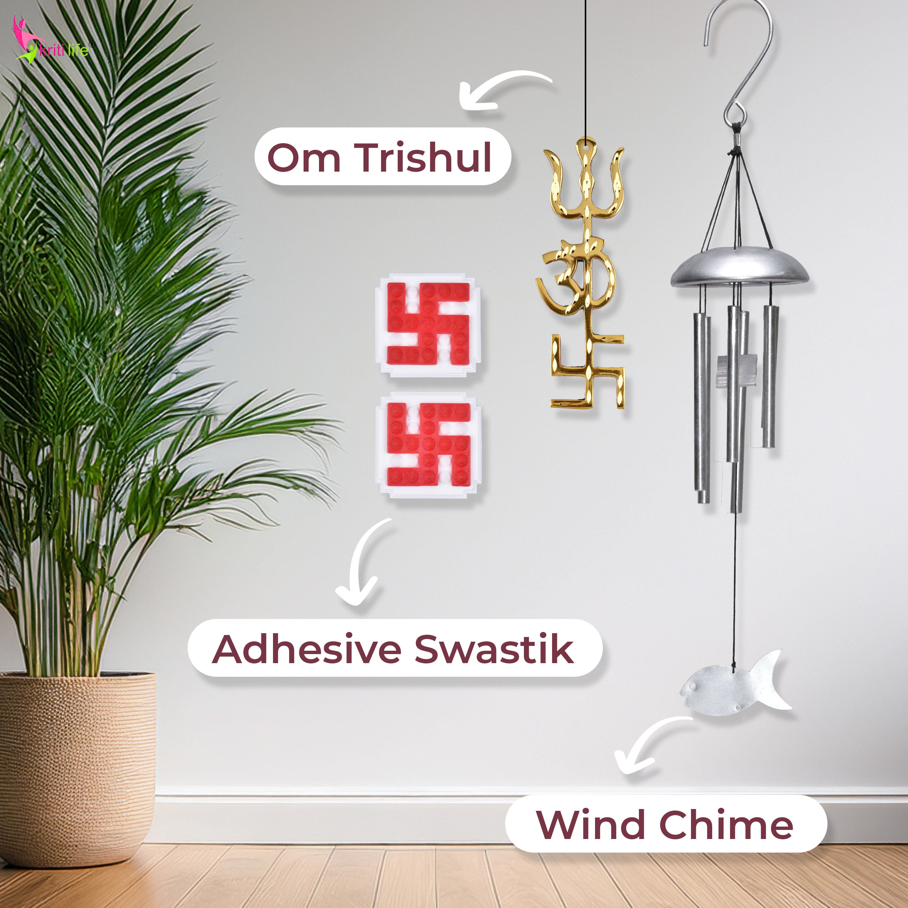 Kriti Life Vaastu Essential Pack | Complete Feng Shui Vastu Kit for Energy Correction &amp; Positivity