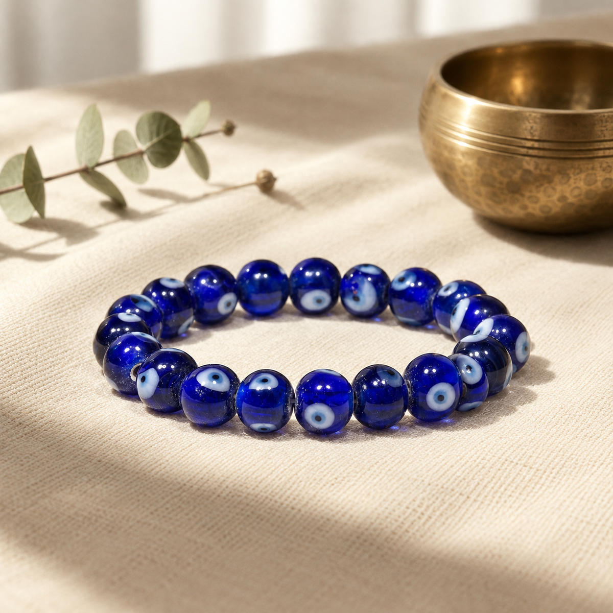 Evil Eye Protection crystal Bracelet – Wards Off Negativity & Attracts Positivity-10mm