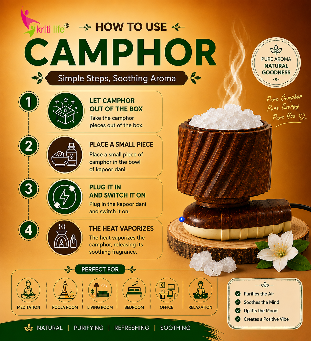 Feng Shui Energised Camphor/Kapoor 250 Gram