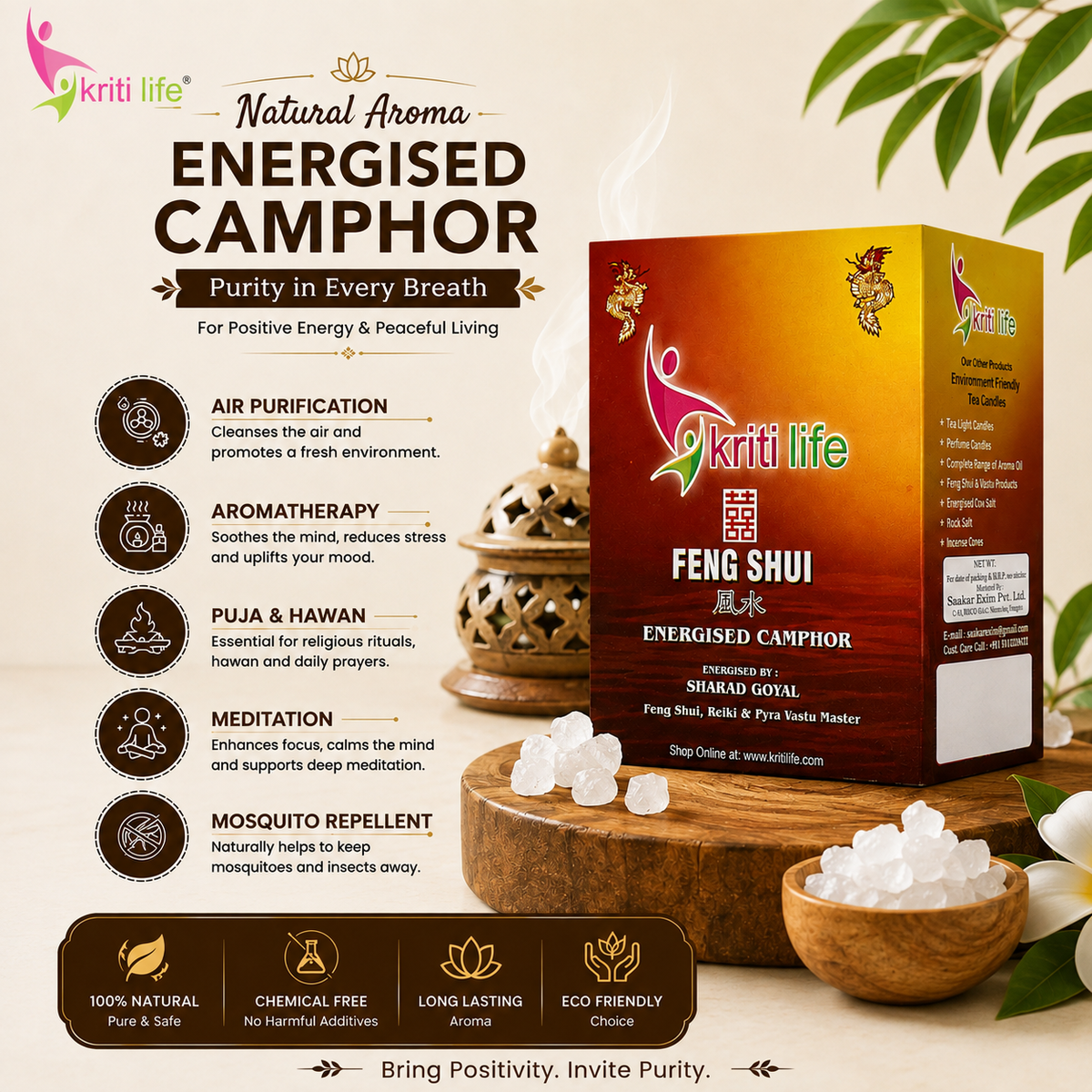Feng Shui Energised Camphor/Kapoor 250 Gram