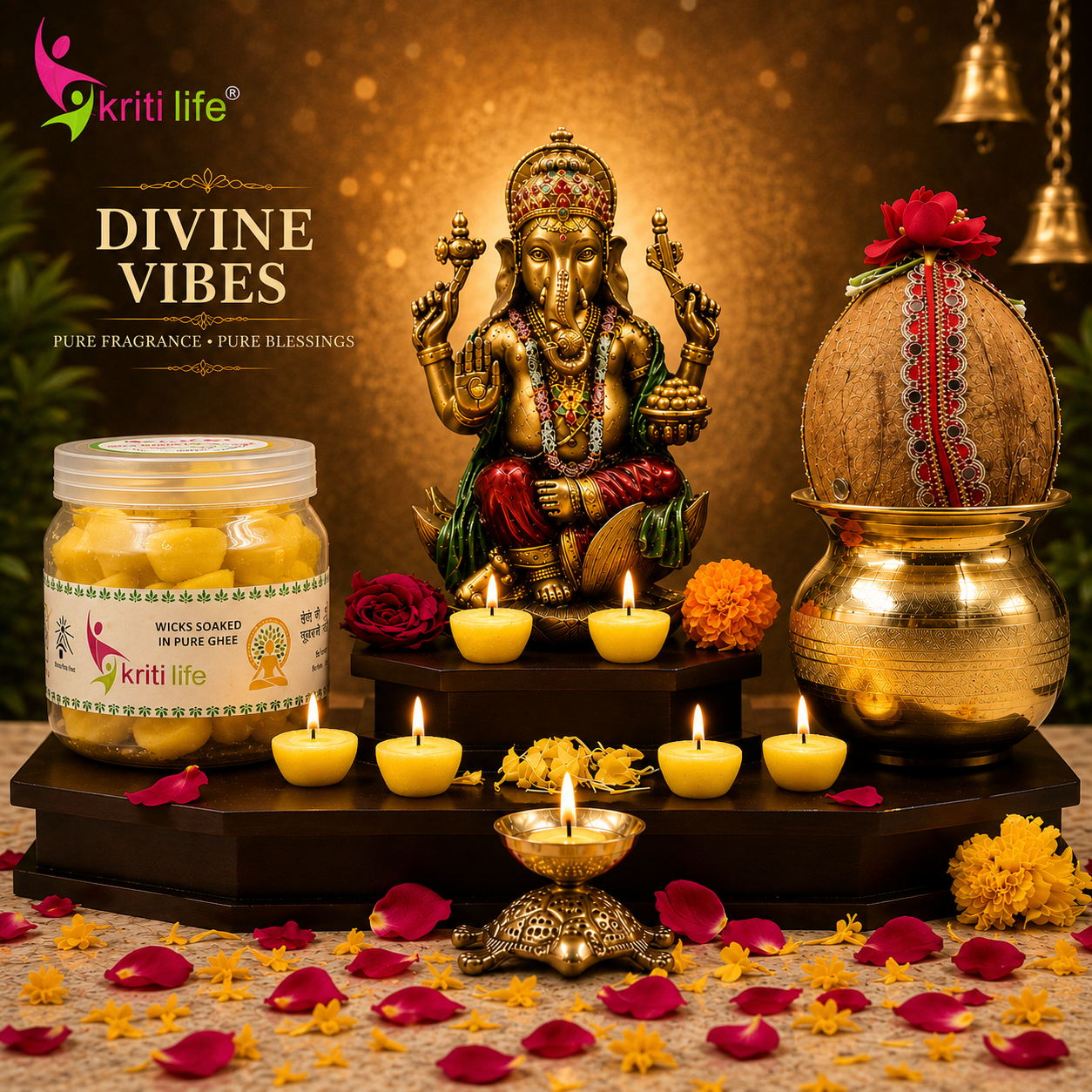 Ghee Jyot Batti 100 Pcs Burns upto 20 Minutes