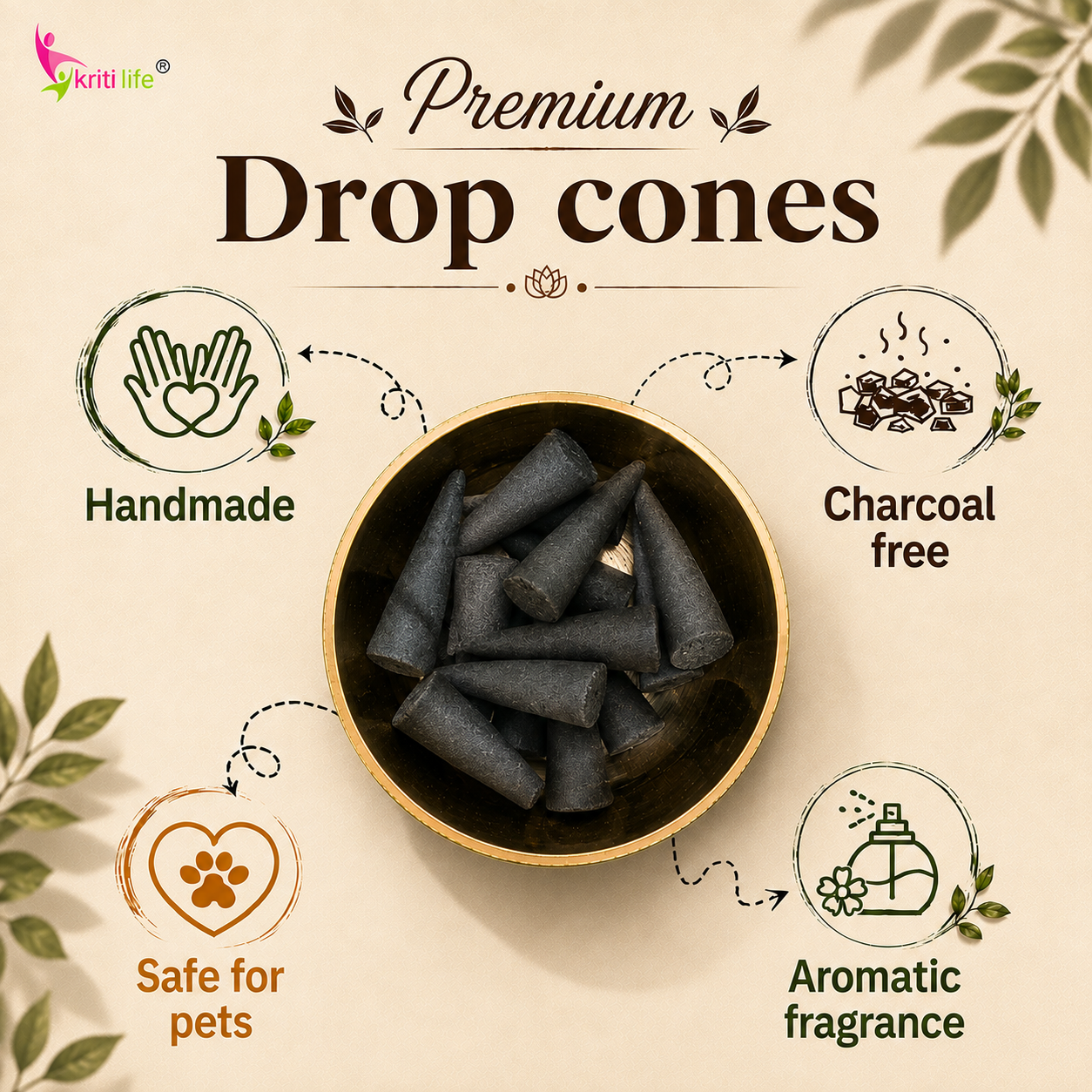 Sage Incense Cone - 60 Pcs Burn Time 40 Minutes