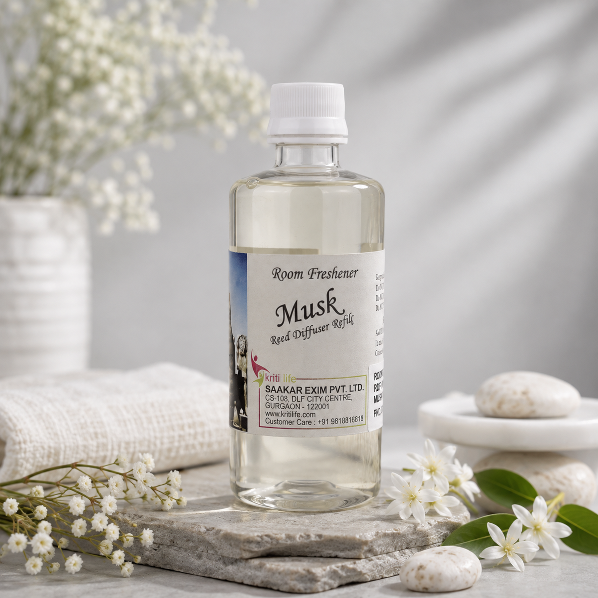 Musk 90ML Reed Diffuser oil - Refill Long-Lasting Room Fragrance