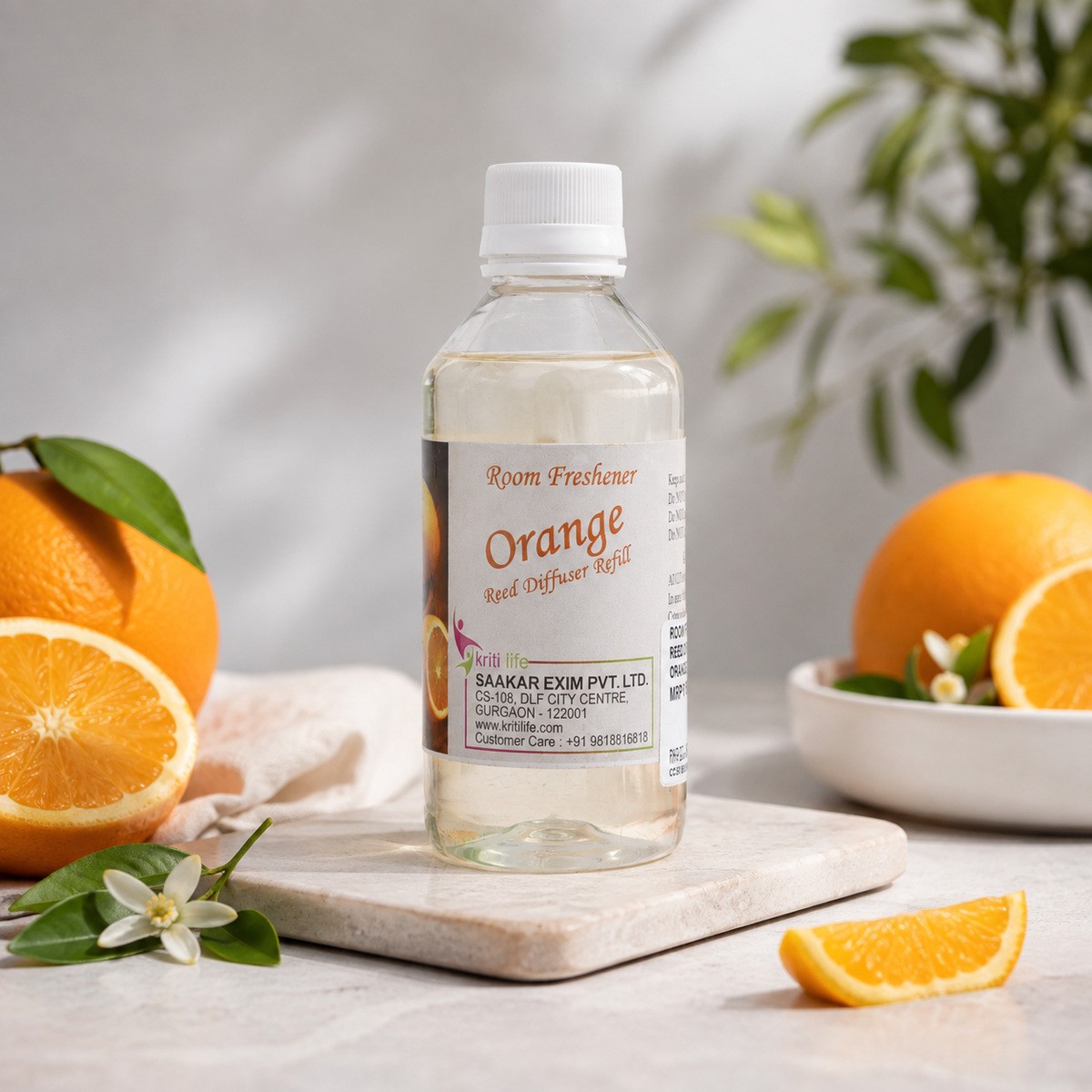Orange 90ML Reed Diffuser oil Refill - Long-Lasting Room Fragrance