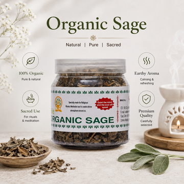 Organic Sage for Puja - 100% Natural &amp; Pure Herb for Cleansing