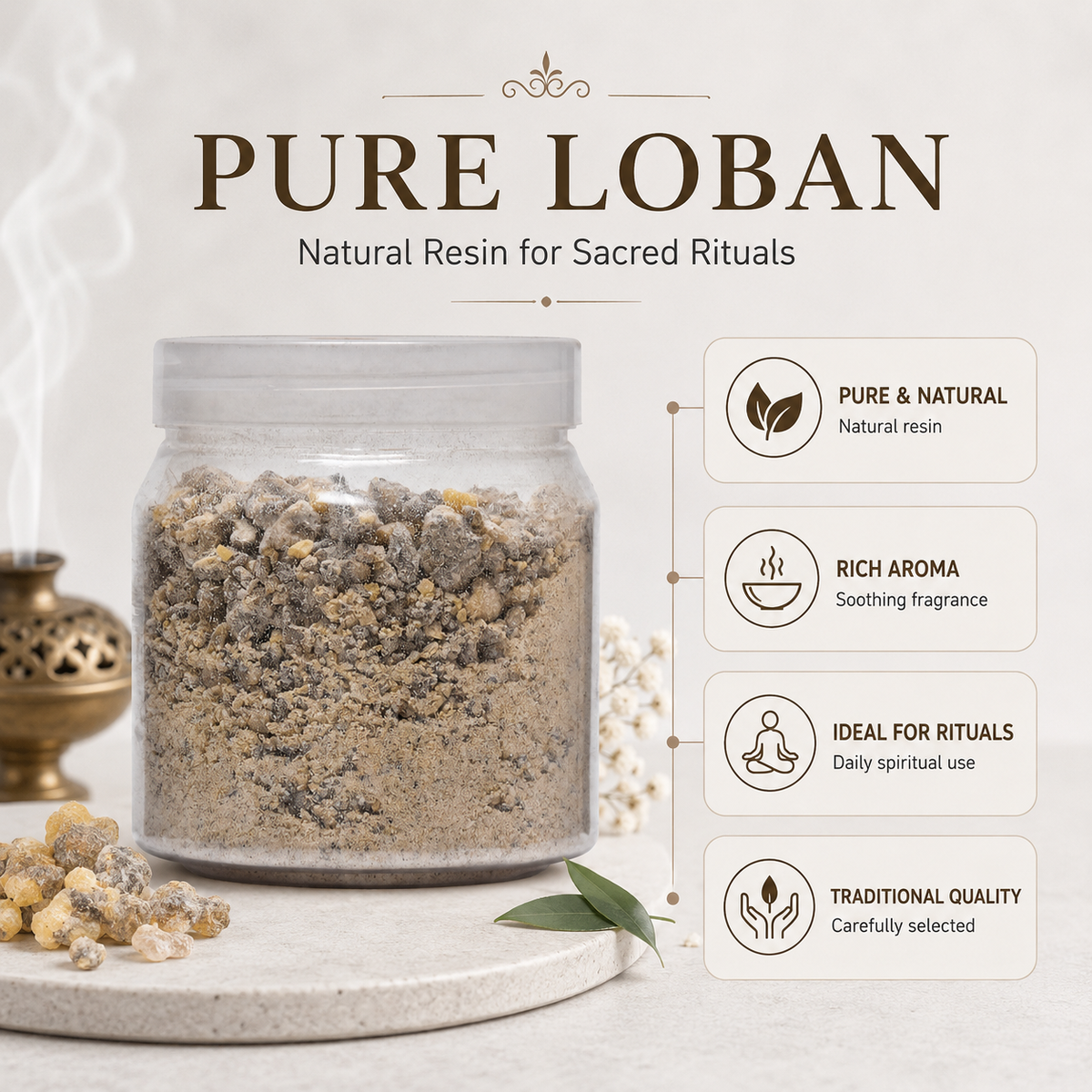 Energised Loban Powder – 400 grams | For Havan, Dhuni & Energy Cleansing
