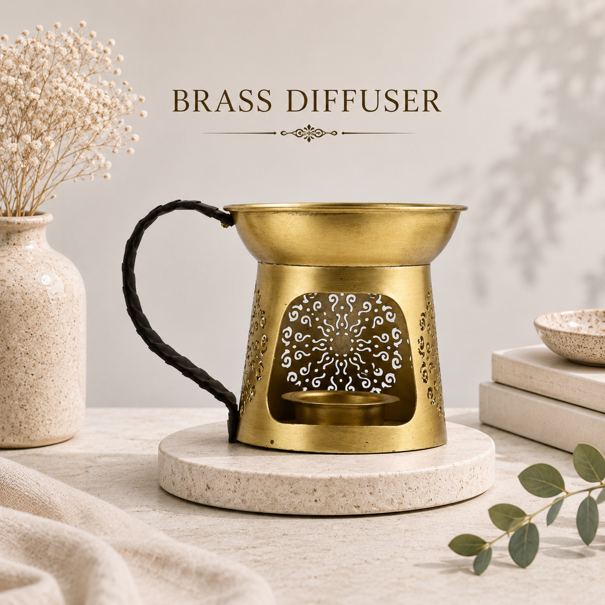 Brass Loban, Camphor, Aroma Oil and kapoor Burner