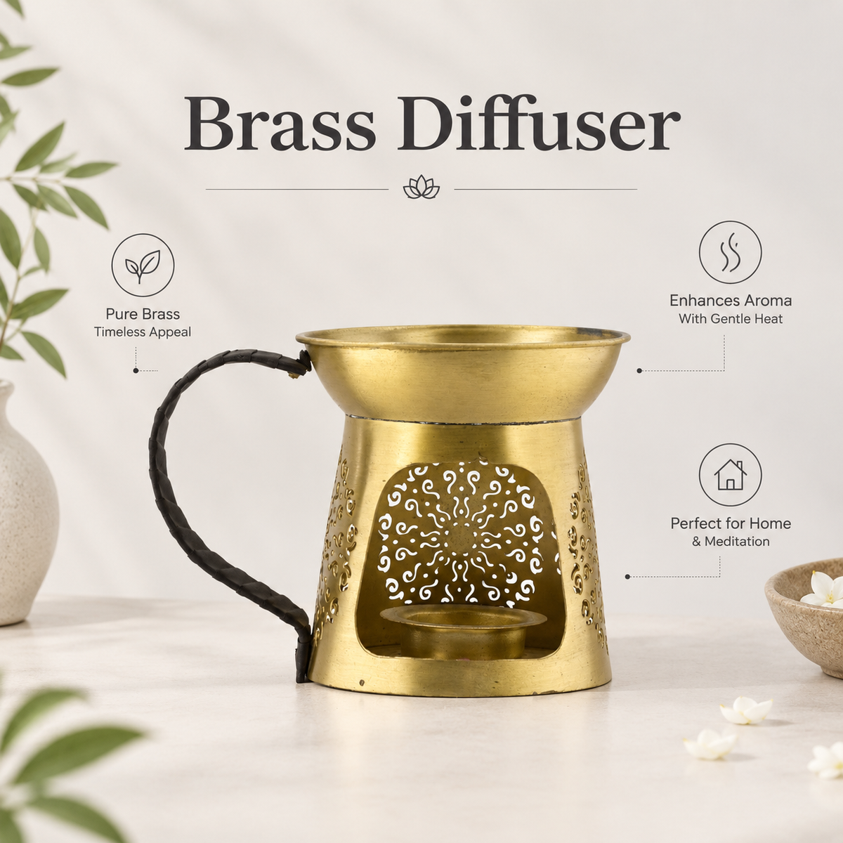 Brass Loban, Camphor, Aroma Oil and kapoor Burner