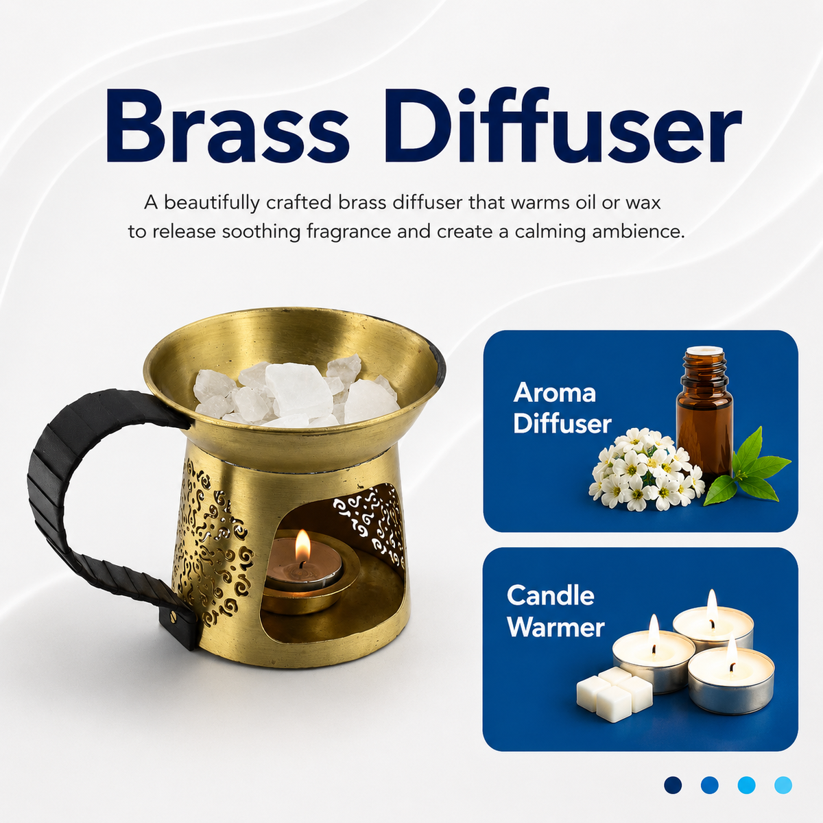 Brass Loban, Camphor, Aroma Oil and kapoor Burner