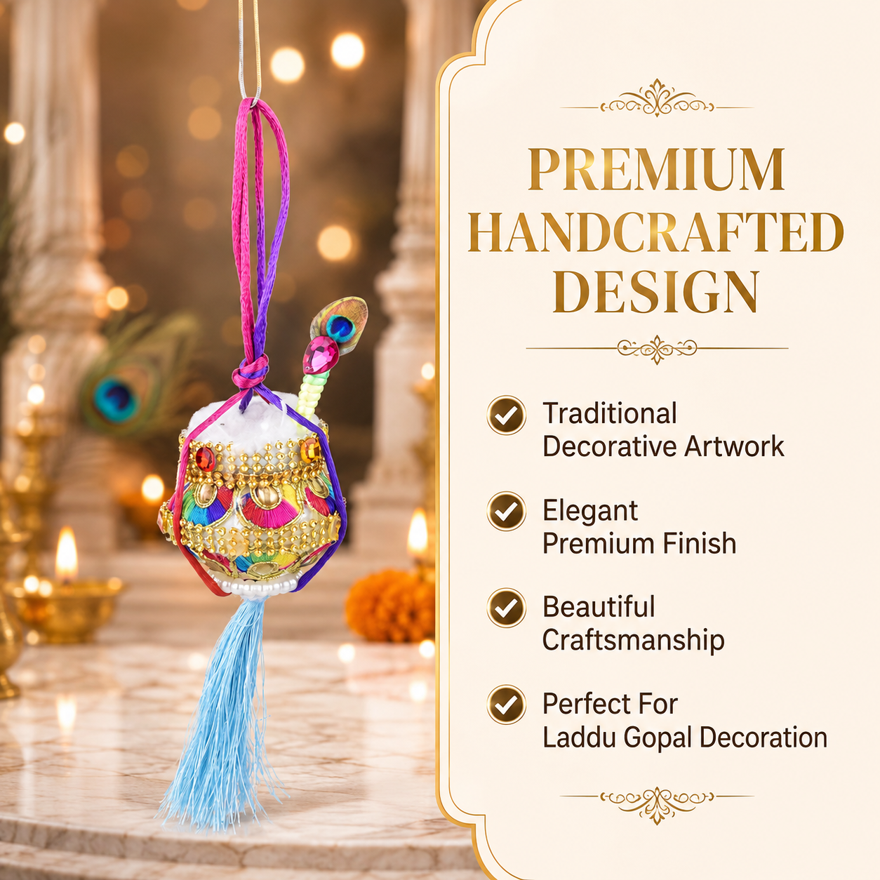 Krishna Makhan Matki Hanging Decoration for Janmashtami